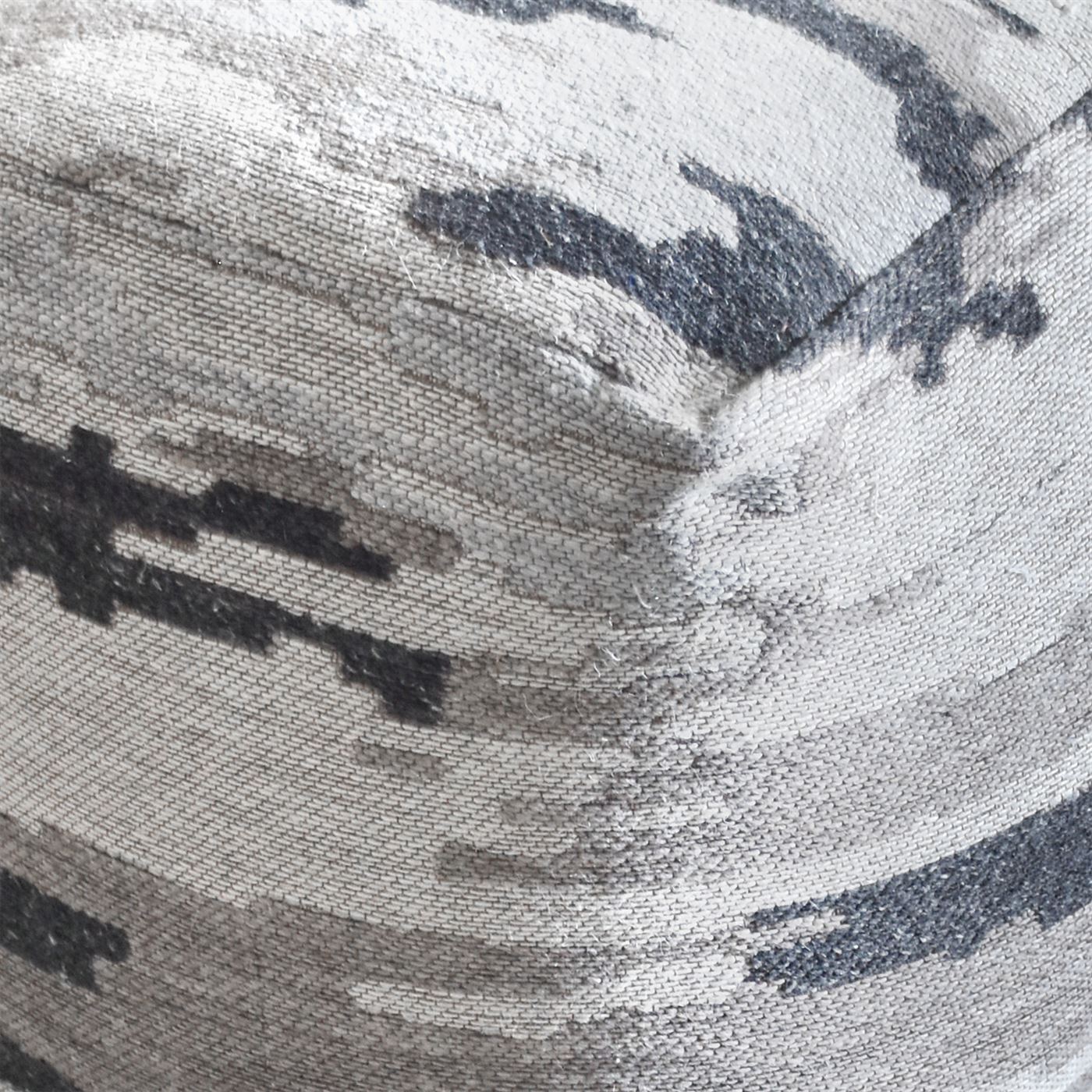 Citala Pouf, Wool, Pet, Beige, Grey, Jaquard Durry, Flat Weave