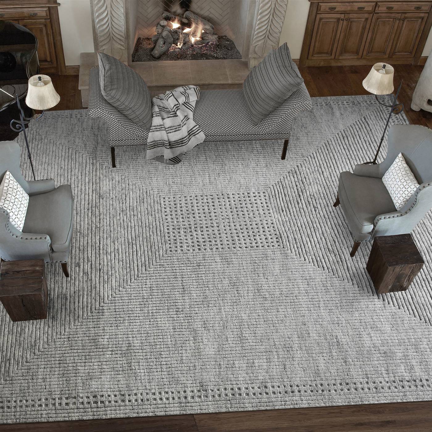 Area Rug, Bedroom Rug, Living Room Rug, Living Area Rug, Indian Rug, Office Carpet, Office Rug, Shop Rug Online, Natural, Wool Viscose Blend , Hand Knotted , Handknotted, All Cut, Intricate