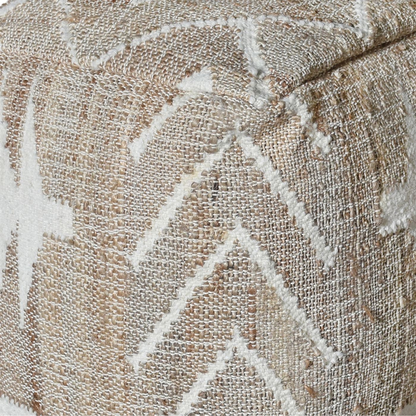 Curraw Pouf, Jute, Wool, Natural, Natural White, Bm Sn, All Cut