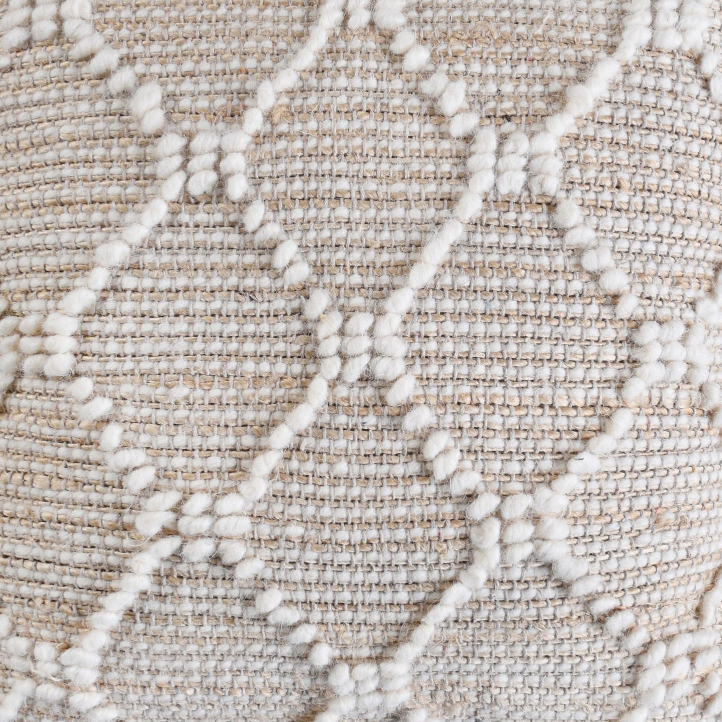 CALLIZTO CUSHION - JUTE/WOOL - NATURAL/IVORY - HANDWOVEN