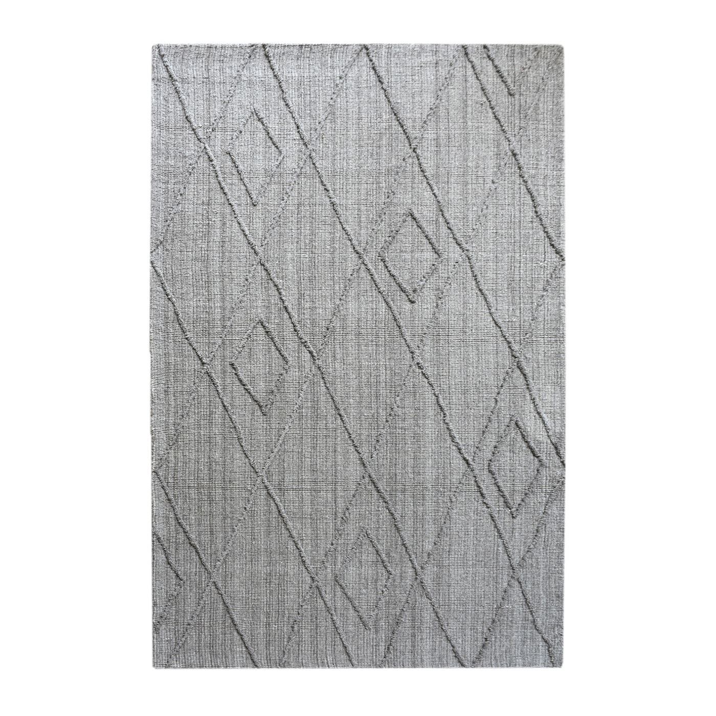 Area Rug, Bedroom Rug, Living Room Rug, Living Area Rug, Indian Rug, Office Carpet, Office Rug, Shop Rug Online, Wool, Natural Grey, Hand woven, All Loop, Geometrical