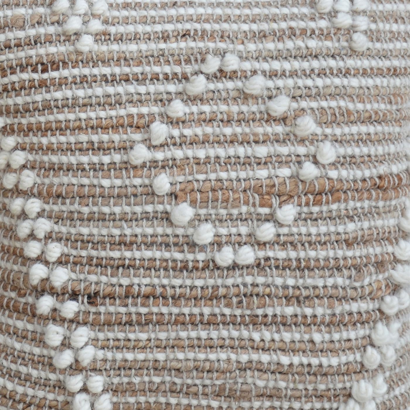 Delans Pillow, Wool, Jute, Natural, Natural White, Pitloom, All Loop