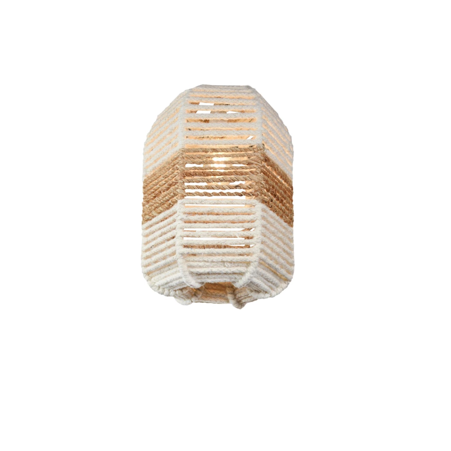 DHROIM-II LAMP - IVORY/NATURAL - HAND MADE - JUTE/WOOL