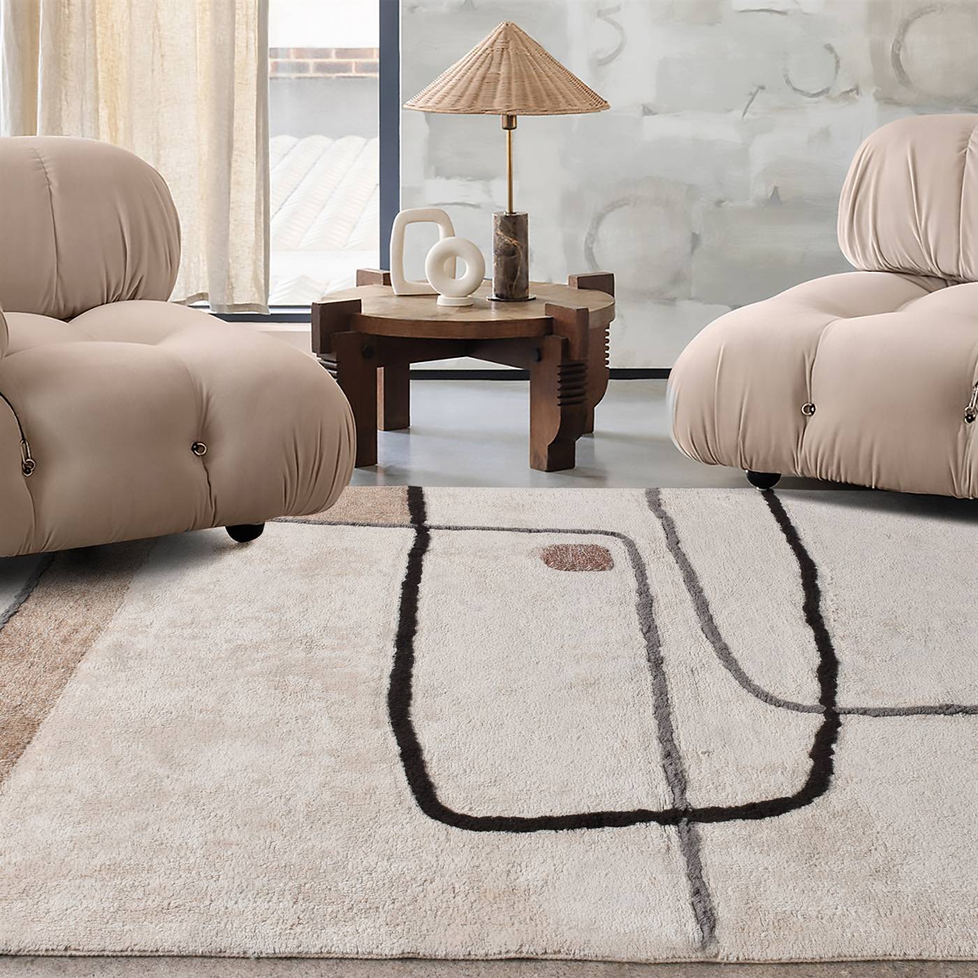 Area Rug, Bedroom Rug, Living Room Rug, Living Area Rug, Indian Rug, Office Carpet, Office Rug, Shop Rug Online, Natural White, Beige, Grey, Cotton, Table Tufted, Bm Sn, All Cut, Captivating