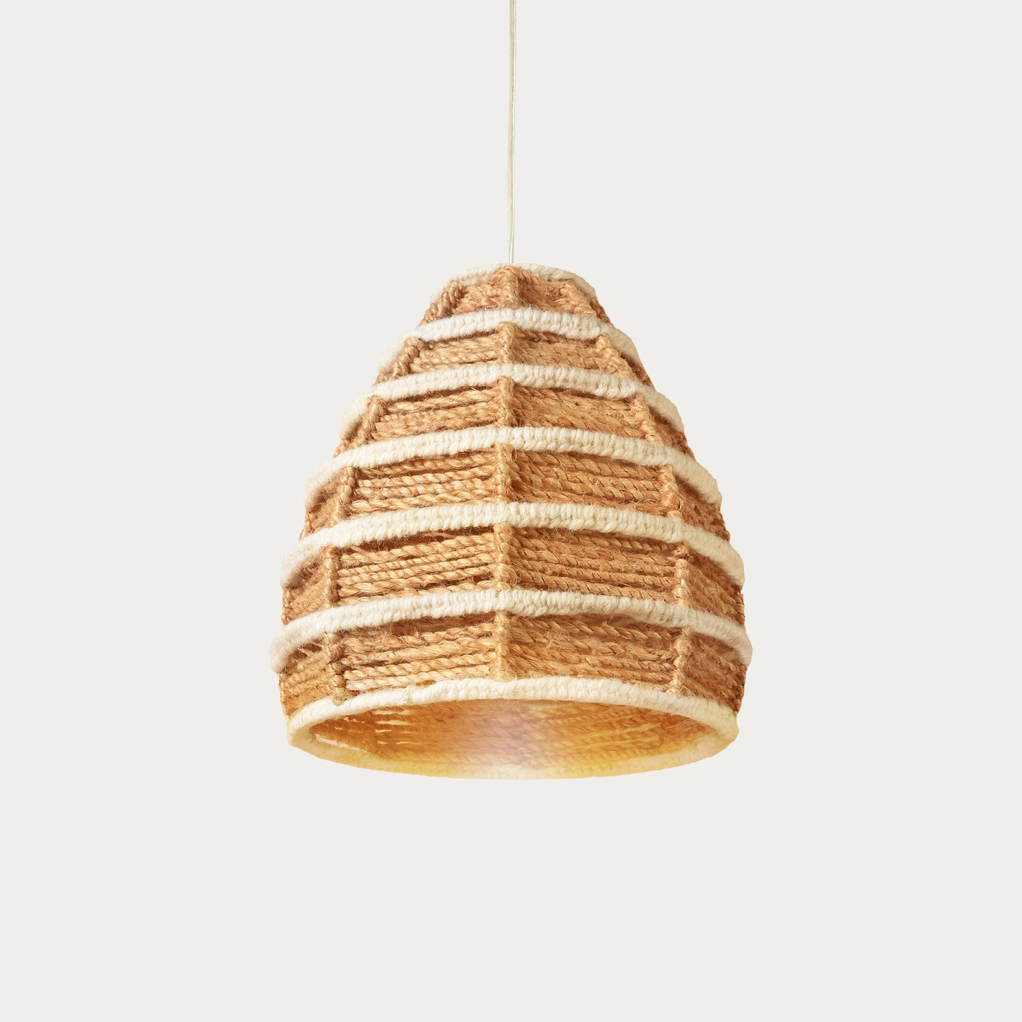 DINAAKA LAMP - NATURAL/IVORY - HAND MADE - WOOL/JUTE