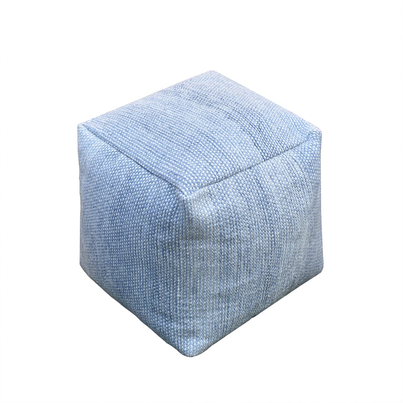 Ellos Pouf, Pet, Blue, Pitloom, Flat Weave