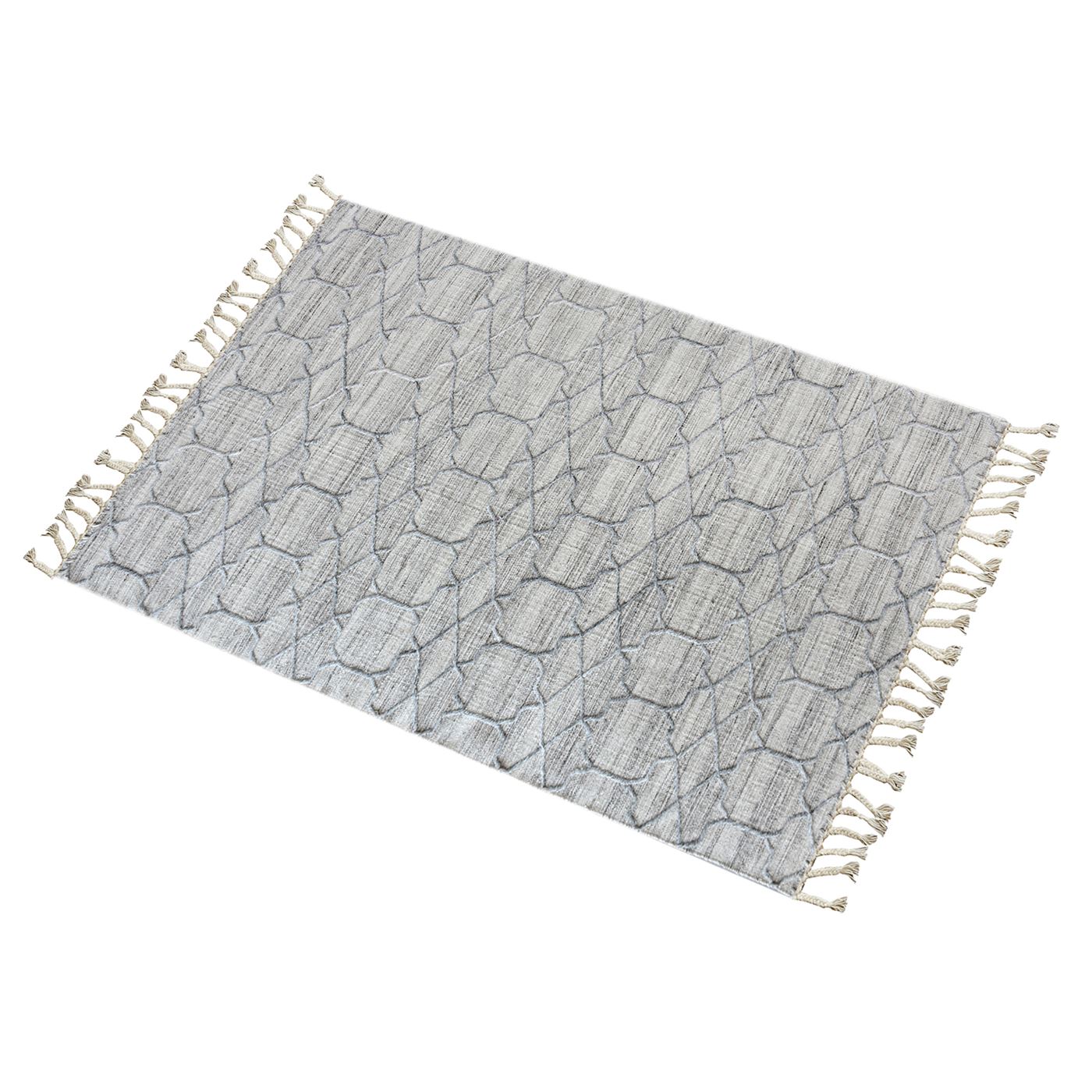 Area Rug, Bedroom Rug, Living Room Rug, Living Area Rug, Indian Rug, Office Carpet, Office Rug, Shop Rug Online, Wool, Viscose, Natural, Grey, Pitloom, Flat Weave, Geometrical
