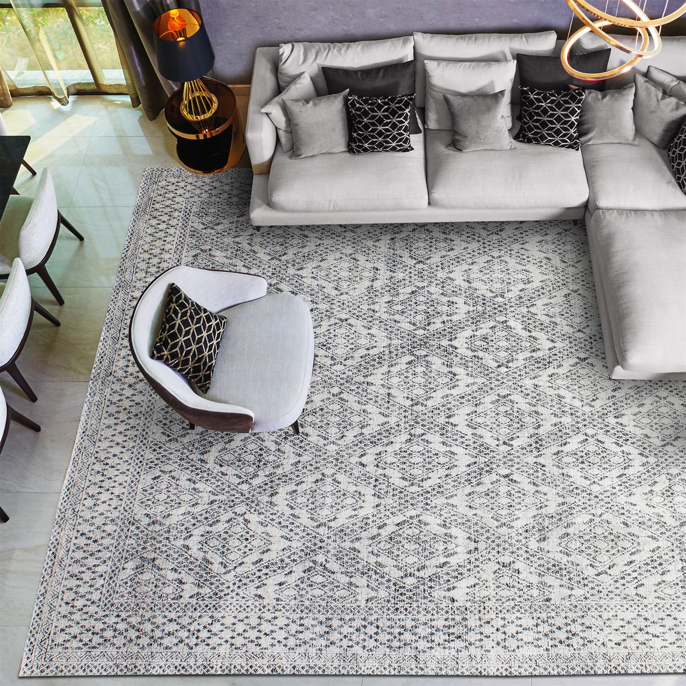 Area Rug, Bedroom Rug, Living Room Rug, Living Area Rug, Indian Rug, Office Carpet, Office Rug, Shop Rug Online, Wool, Natural White, Natural, Hand knotted, All Cut, Boho-Chic