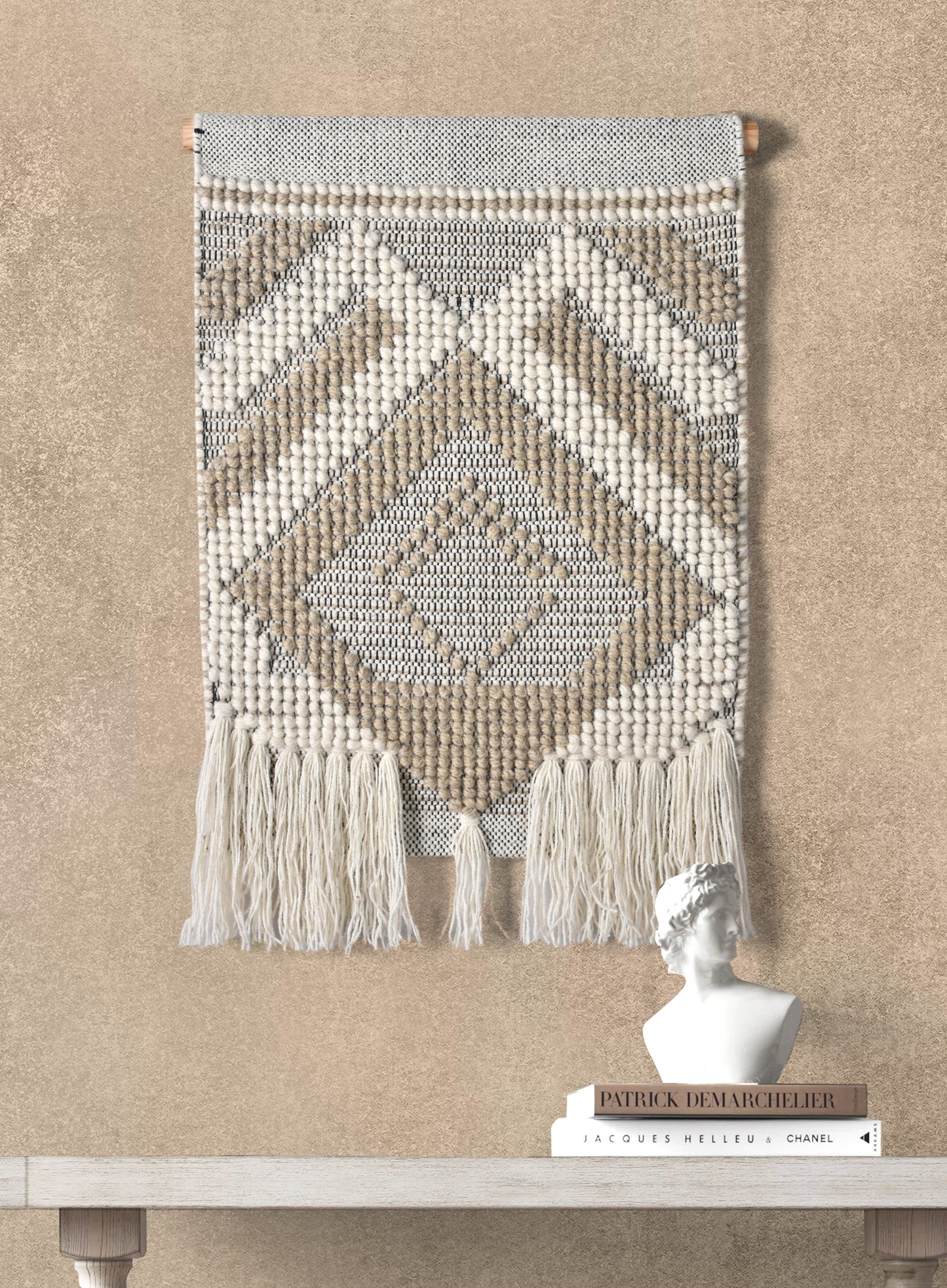 FROBISHER WALL HANGING - IVORY/BEIGE - HANDWOVEN - WOOL