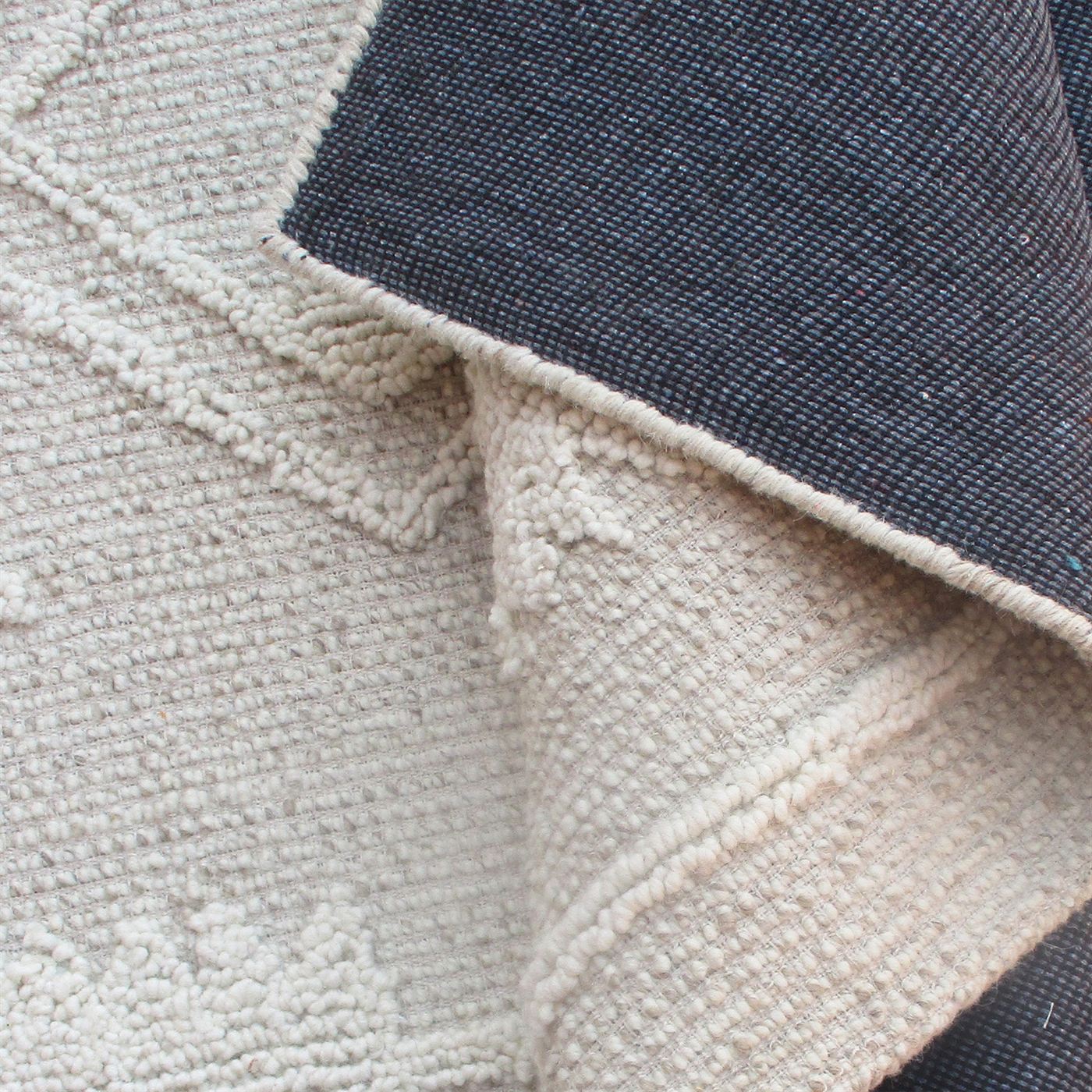 Area Rug, Bedroom Rug, Living Room Rug, Living Area Rug, Indian Rug, Office Carpet, Office Rug, Shop Rug Online, Wool, Natural White, Beige, Hand woven, All Loop, Modern