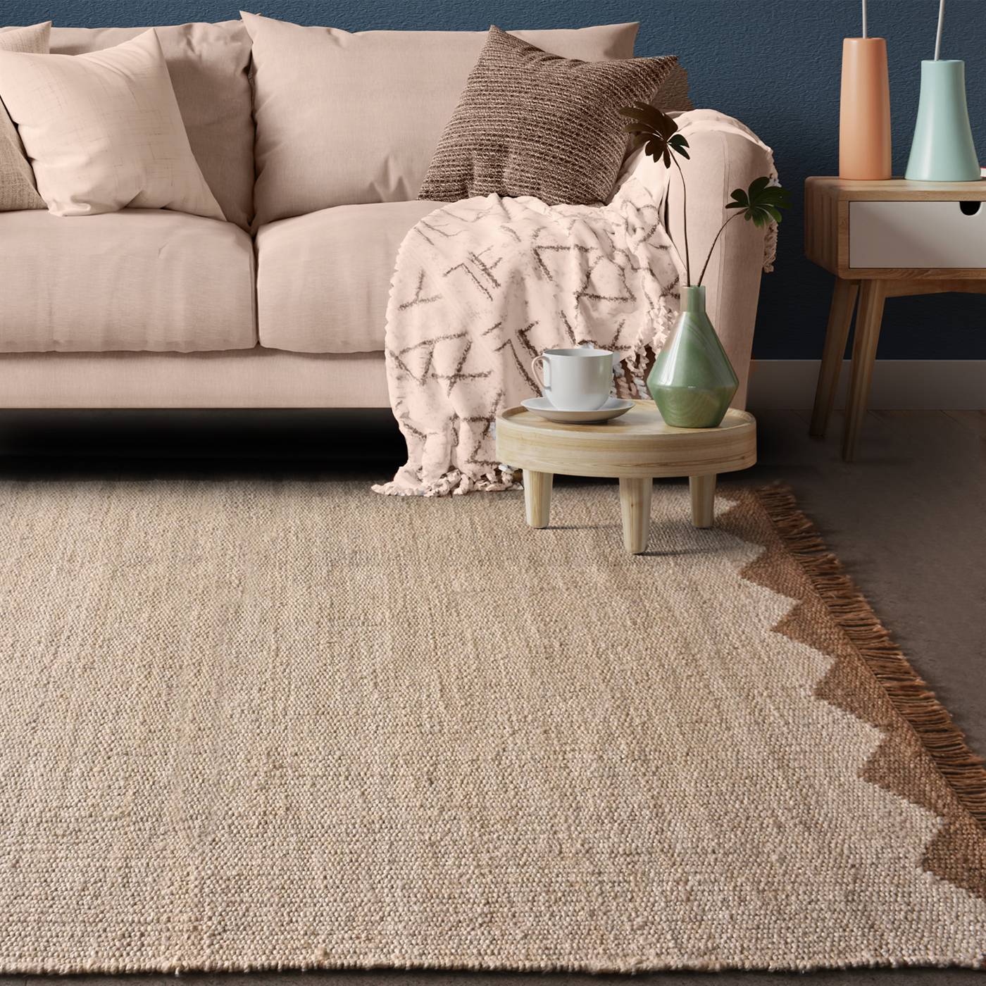 Area Rug, Bedroom Rug, Living Room Rug, Living Area Rug, Indian Rug, Office Carpet, Office Rug, Shop Rug Online, Natural White, Natural , Jute, Punja Kelim , Punja, Flat Weave, Geometric