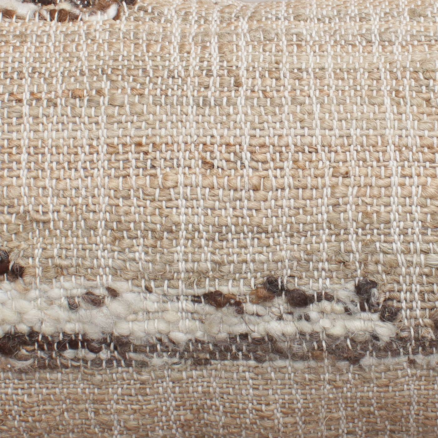 Grebe Lumber Cushion Opt-1, 36x91 cm, Natural, Brown, Jute, Wool, Hand Woven, Pitloom, Flat Weave