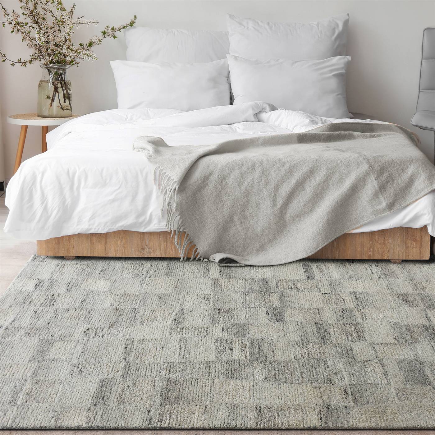 Area Rug, Bedroom Rug, Living Room Rug, Living Area Rug, Indian Rug, Office Carpet, Office Rug, Shop Rug Online, Natural White, Grey, Wool, Hand Tufted, Handtufted, Cut And Loop, Textured