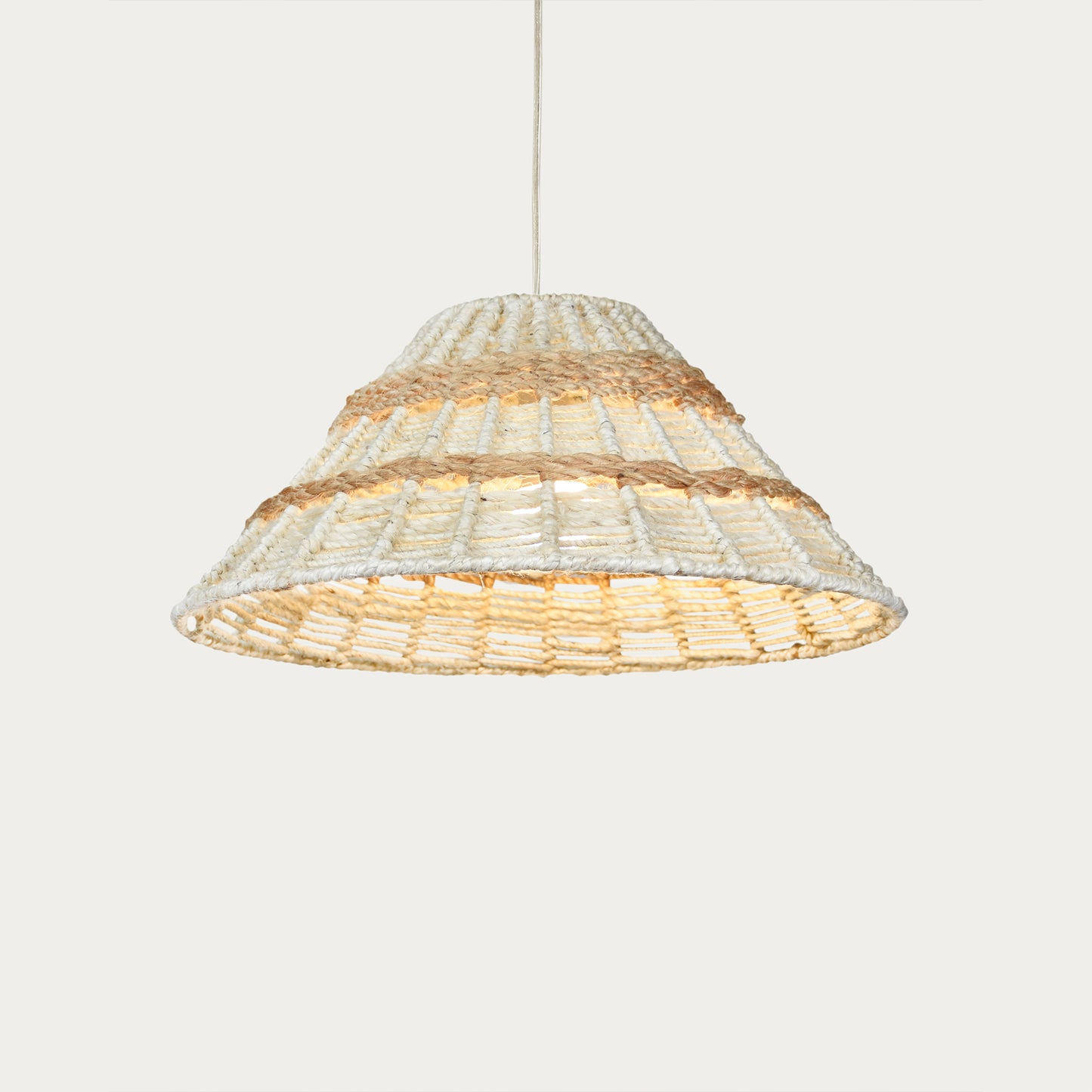 GUARAR LAMP - IVORY/NATURAL - HAND MADE - JUTE