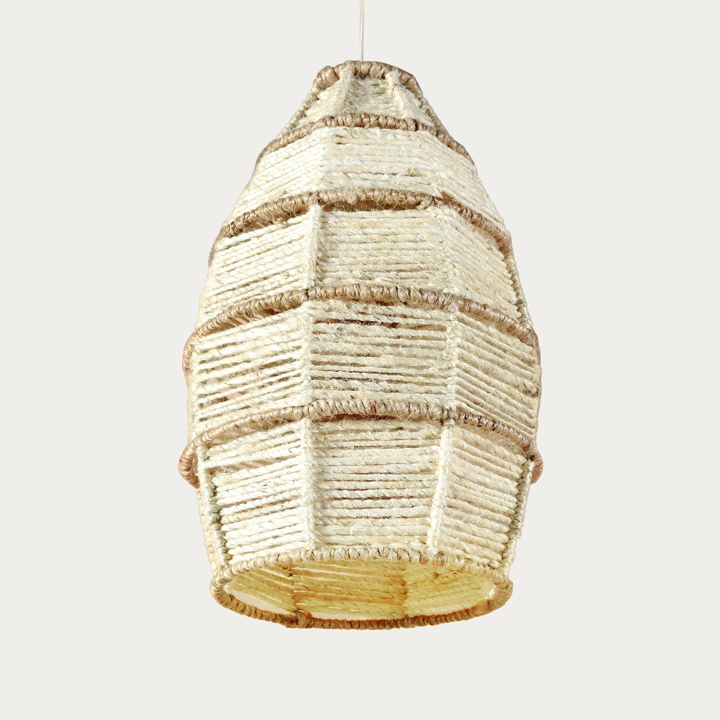 GUNNEL LAMP - IVORY/NATURAL - HAND MADE - JUTE