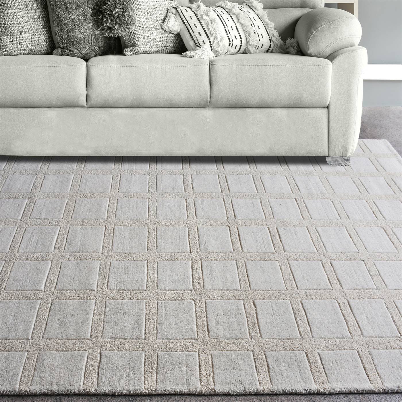 Area Rug, Bedroom Rug, Living Room Rug, Living Area Rug, Indian Rug, Office Carpet, Office Rug, Shop Rug Online, Natural White, Wool, Hand Woven, Handwoven, All Cut, Textured