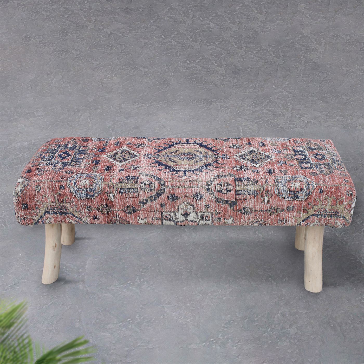 Henty Bench, Cotton Chenille, Multi, Jaquard Durry, Flat Weave