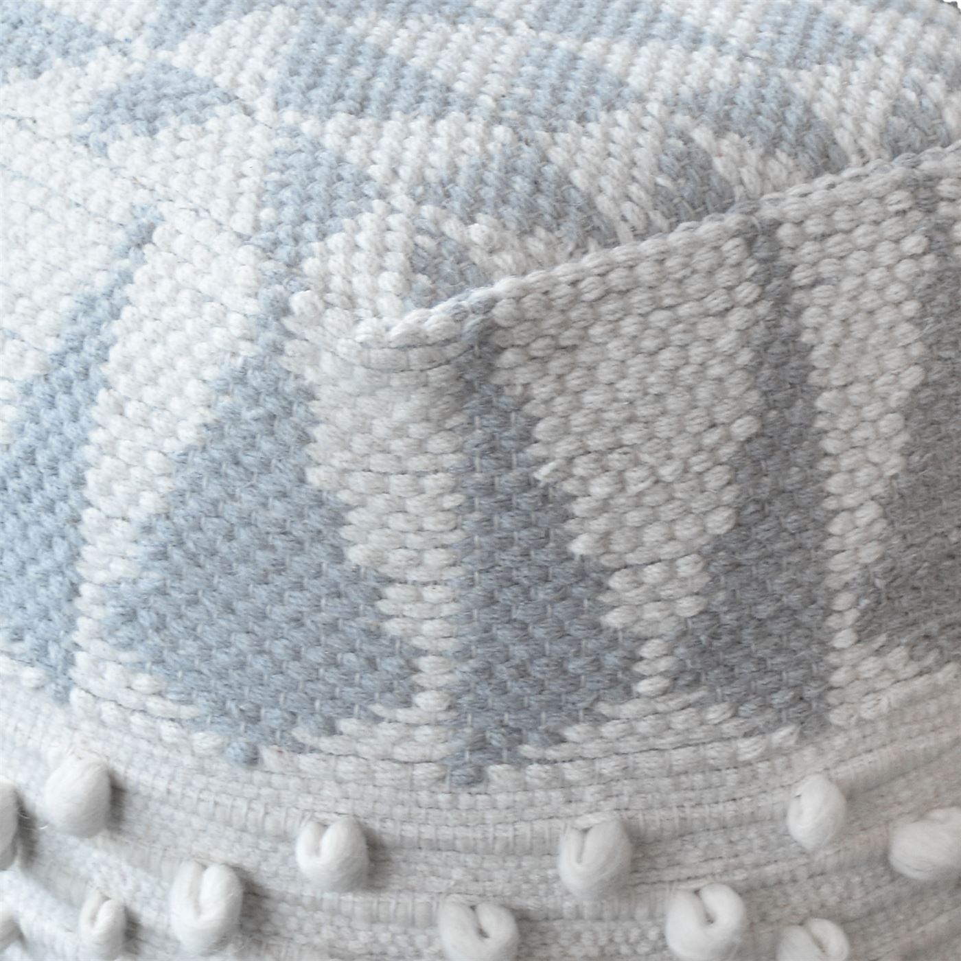 Iluka Pouf, Felt, Wool, Pet, Natural White, Grey, Pitloom, All Loop