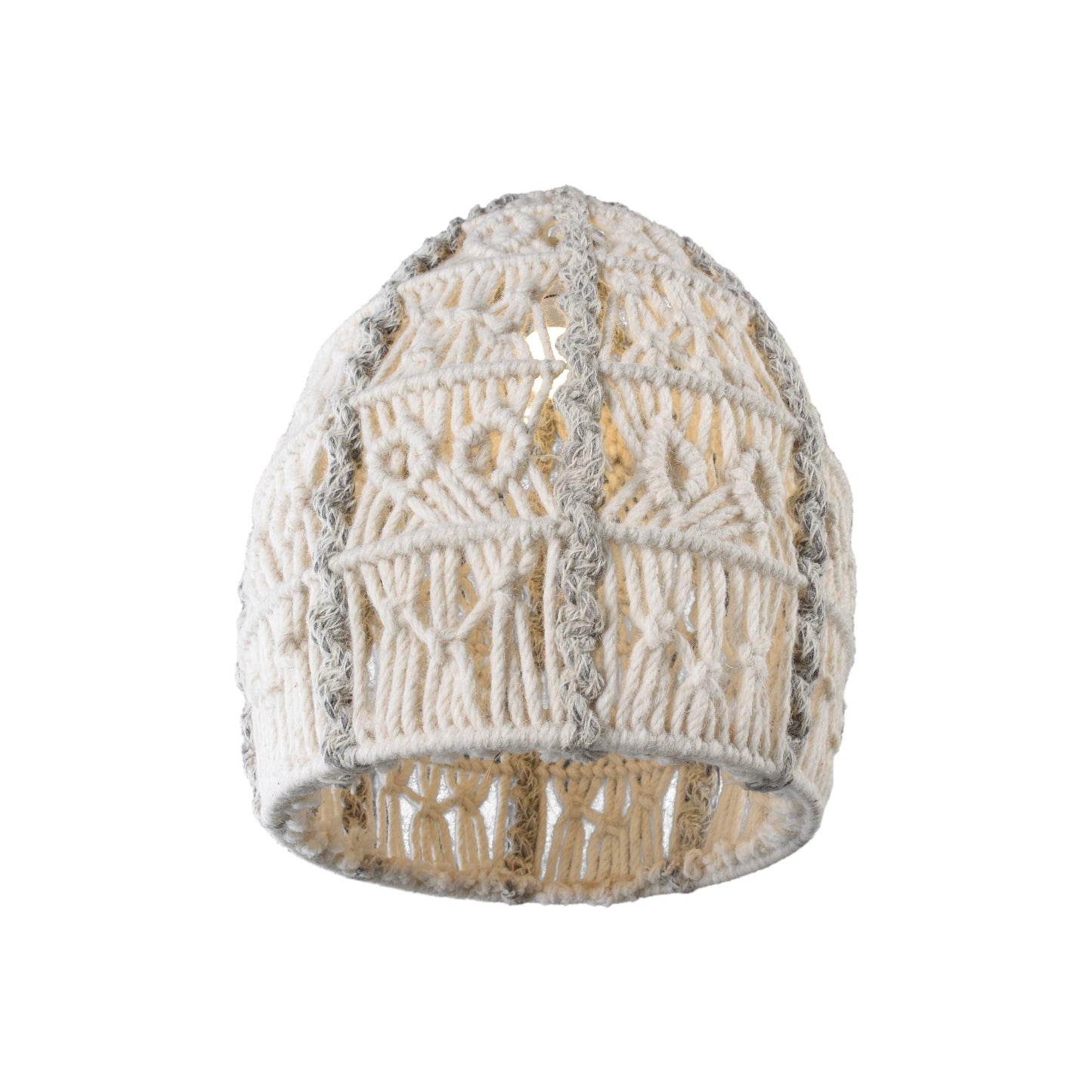 IYAMU LAMP - IVORY/GREY - HAND MADE - WOOL