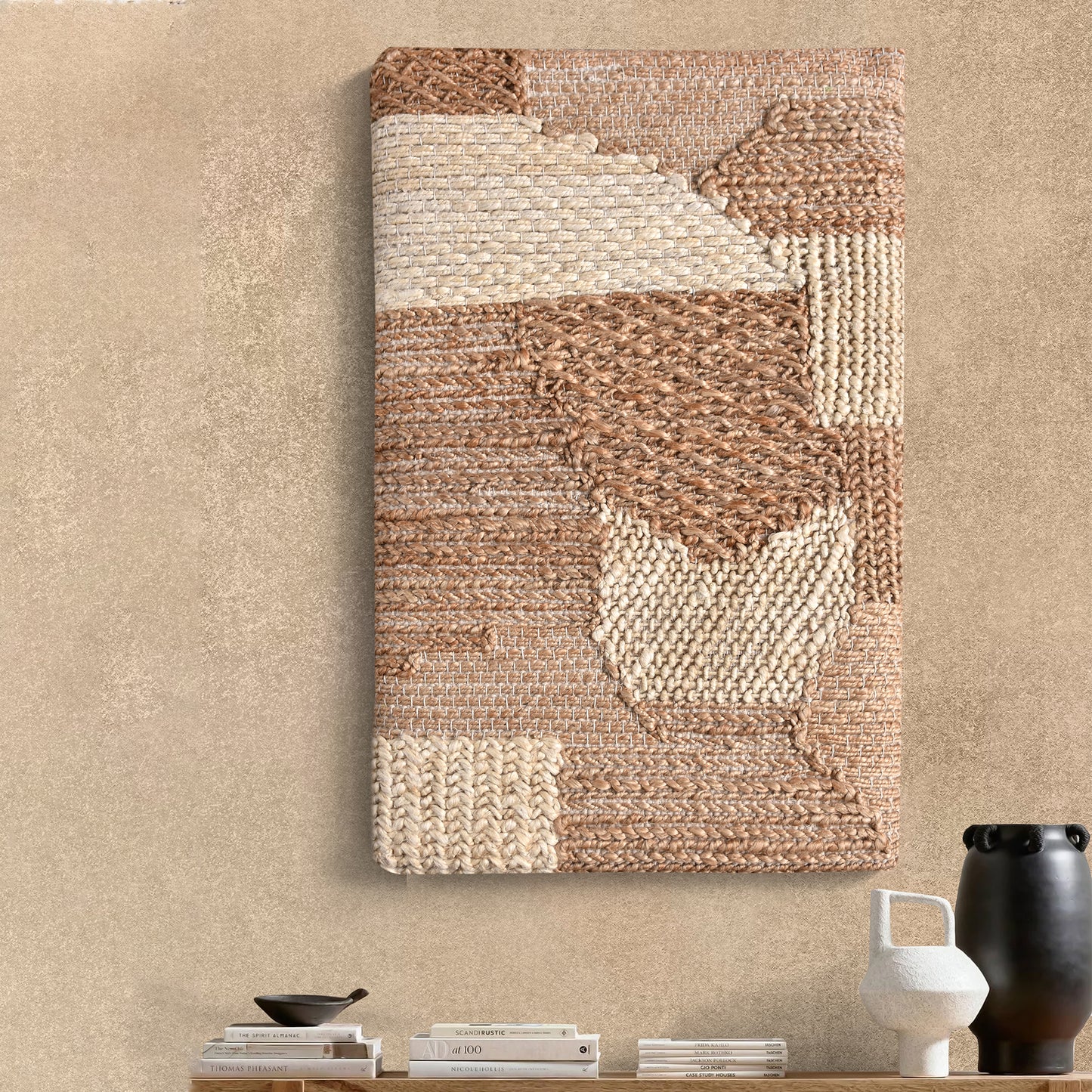 JAMPER WALL ART - JUTE - MDF STRUCTURE
