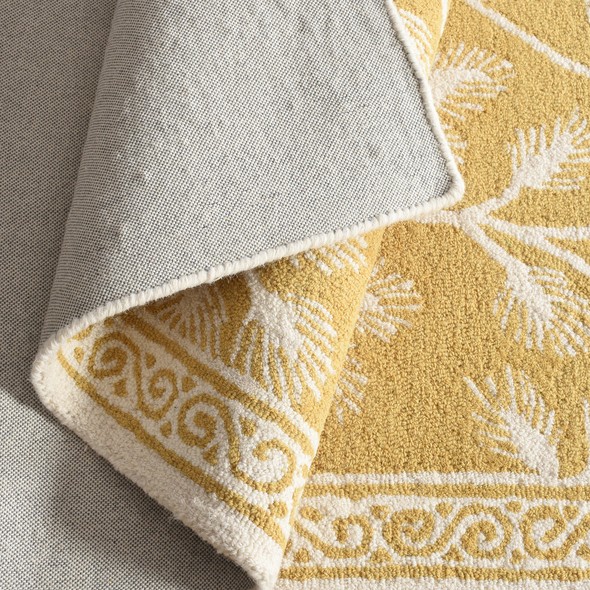 JASTON RUG - YELLOW/IVORY - HAND TUFTED - WOOL