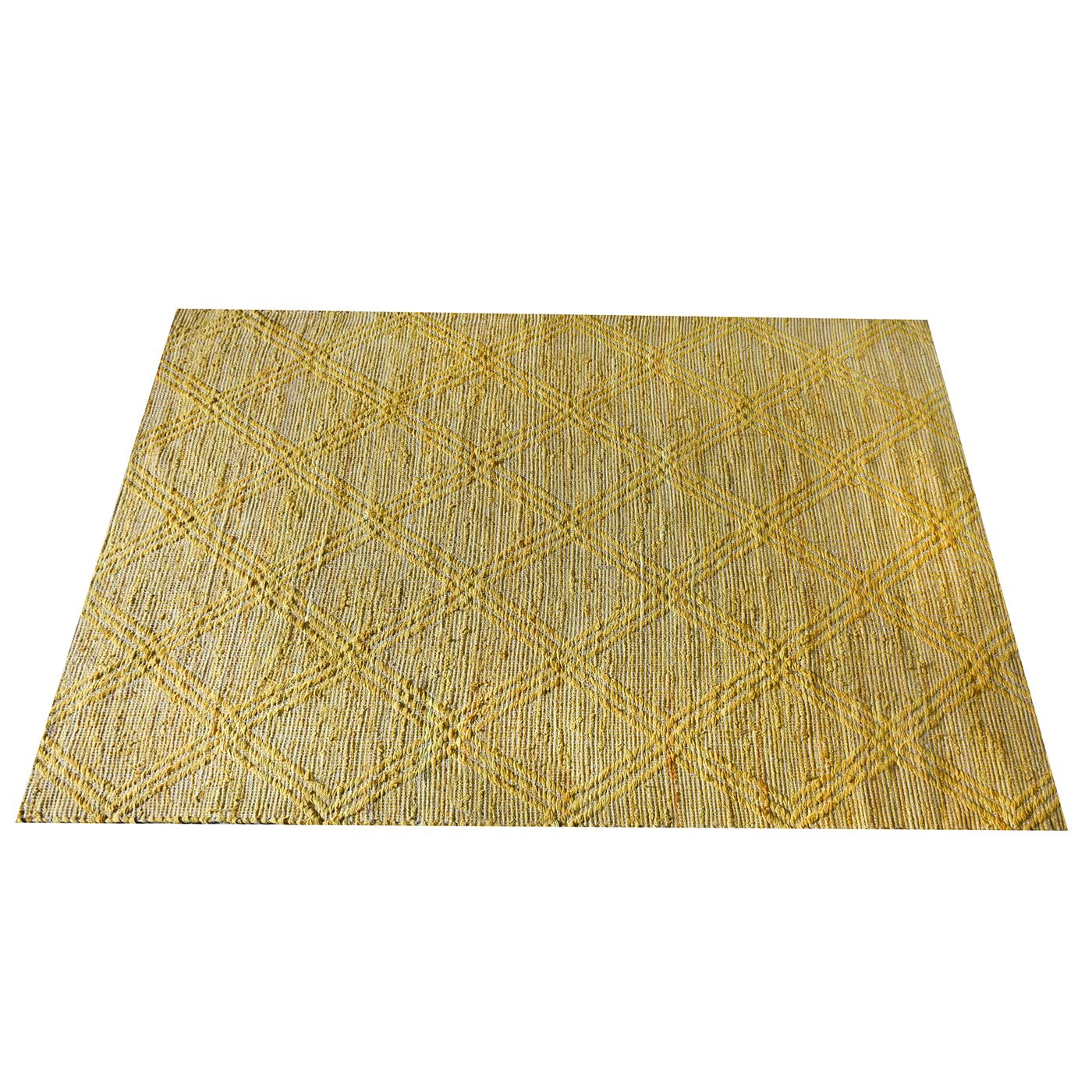 Area Rug, Bedroom Rug, Living Room Rug, Living Area Rug, Indian Rug, Office Carpet, Office Rug, Shop Rug Online, Recycled Fabric, Hemp, Gold, Pitloom, All Cut, Diamond