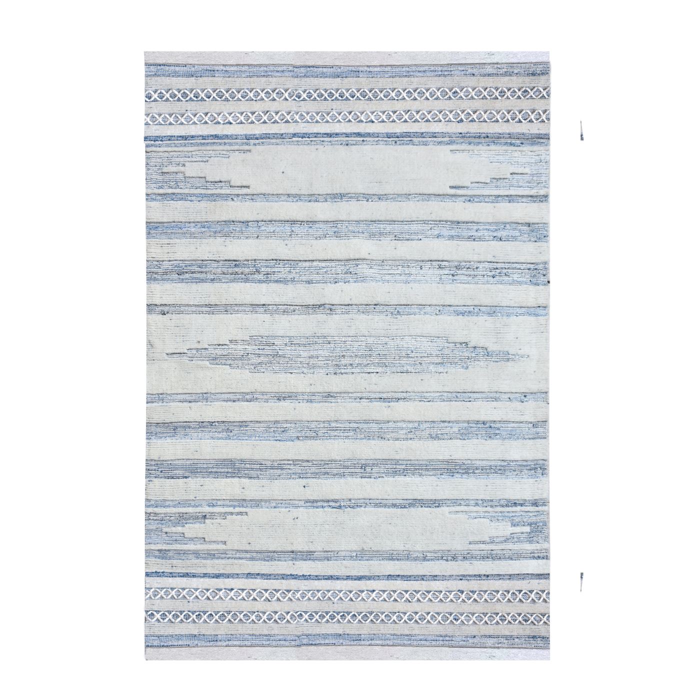 "Area Rug, Bedroom Rug, Living Room Rug, Living Area Rug, Indian Rug, Office Carpet, Office Rug, Shop Rug Online, Denim, Wool , Natural White, Blue, Pitloom, Flat Weave, Traditional"