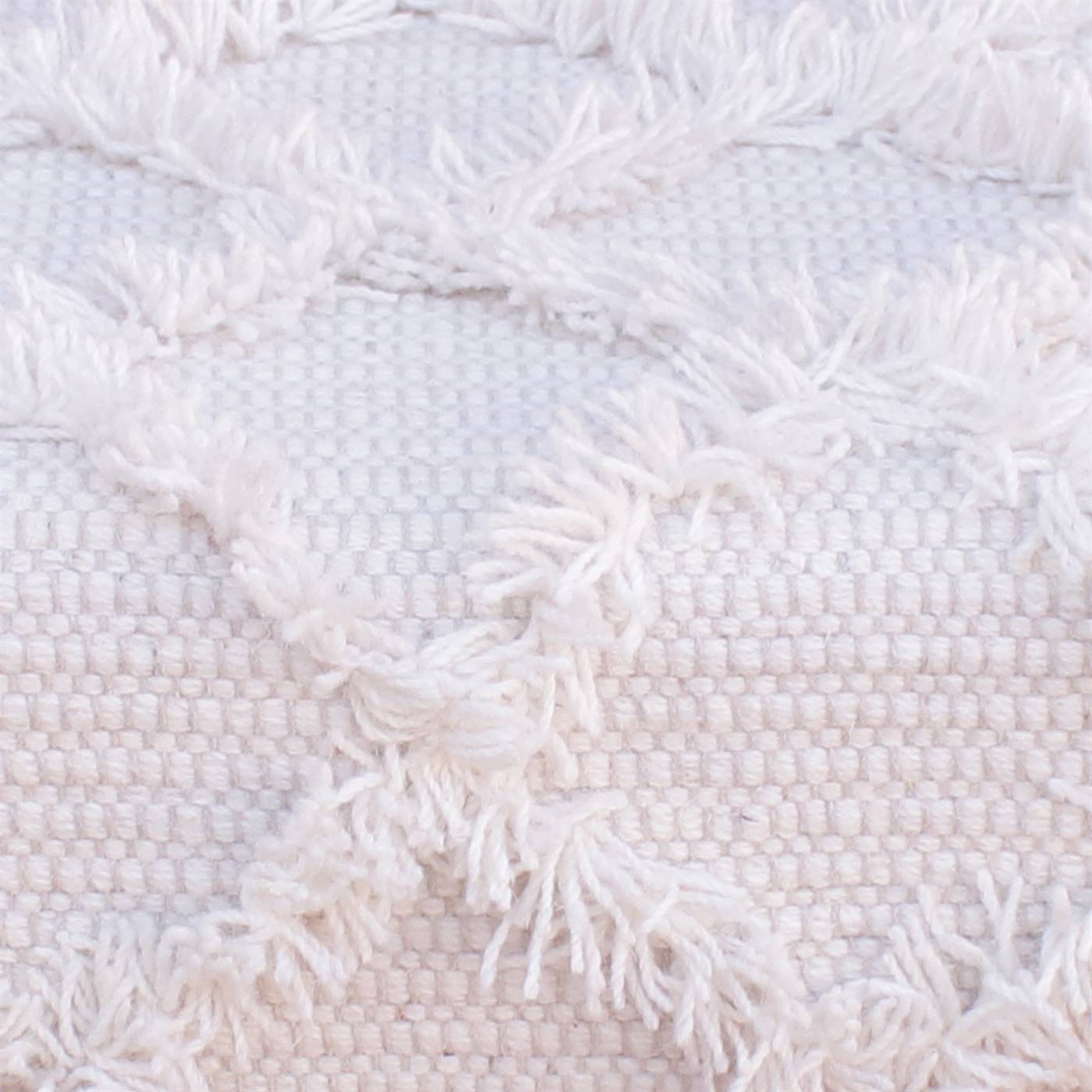 Jucar Bench, 120x40x50 cm, Natural White, Wool, Hand Woven, Pitloom, Flat Weave