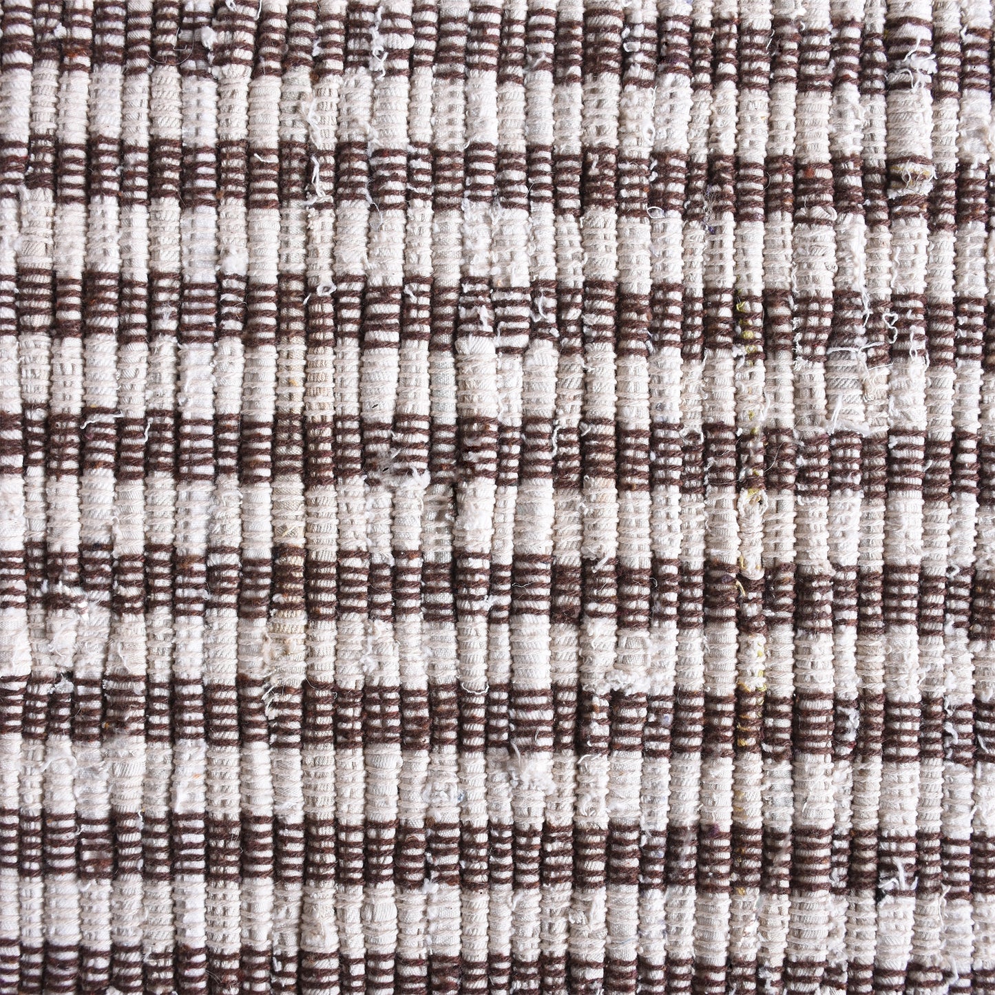 KAMEEL RUG - IVORY/BROWN - HAND WOVEN - COTTON DENIM