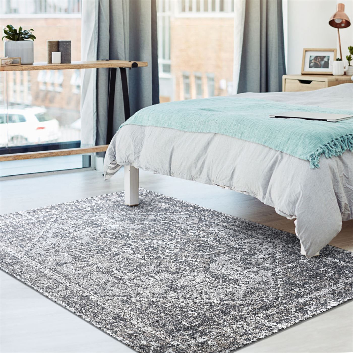 Area Rug, Bedroom Rug, Living Room Rug, Living Area Rug, Indian Rug, Office Carpet, Office Rug, Shop Rug Online, Wool, Nylon Blend, Charcoal, Taupe, , Traditional