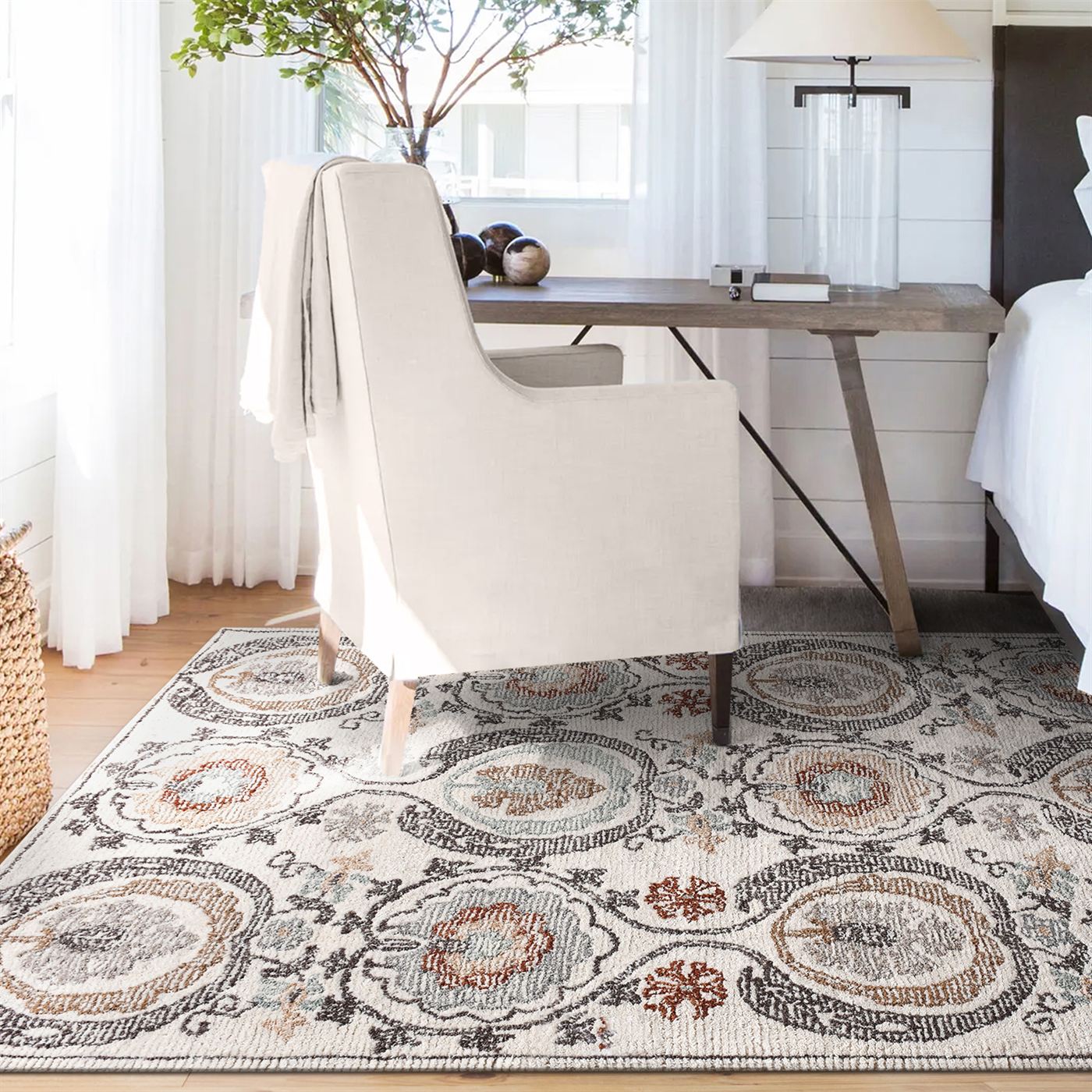 Area Rug, Bedroom Rug, Living Room Rug, Living Area Rug, Indian Rug, Office Carpet, Office Rug, Shop Rug Online, Wool, Natural White, Beige, Multi, Hand woven, Cut And Loop, Vintage
