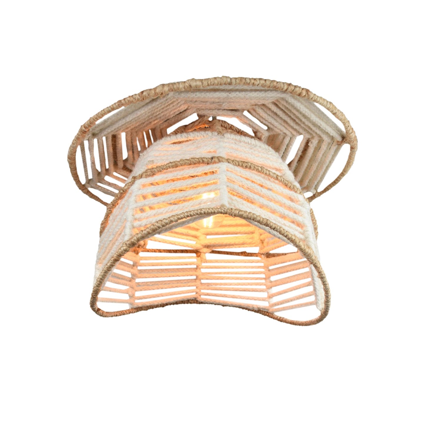 KILBAR LAMP - IVORY/NATURAL - HAND MADE - JUTE/WOOL