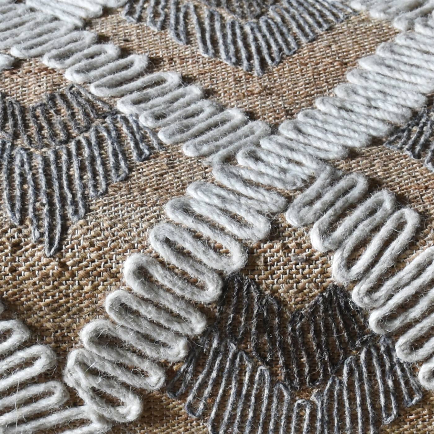 Kiryas Bench, 120x40x50 cm, Natural, Natural White, Jute, Wool, Hand Woven, Punja, Flat Weave