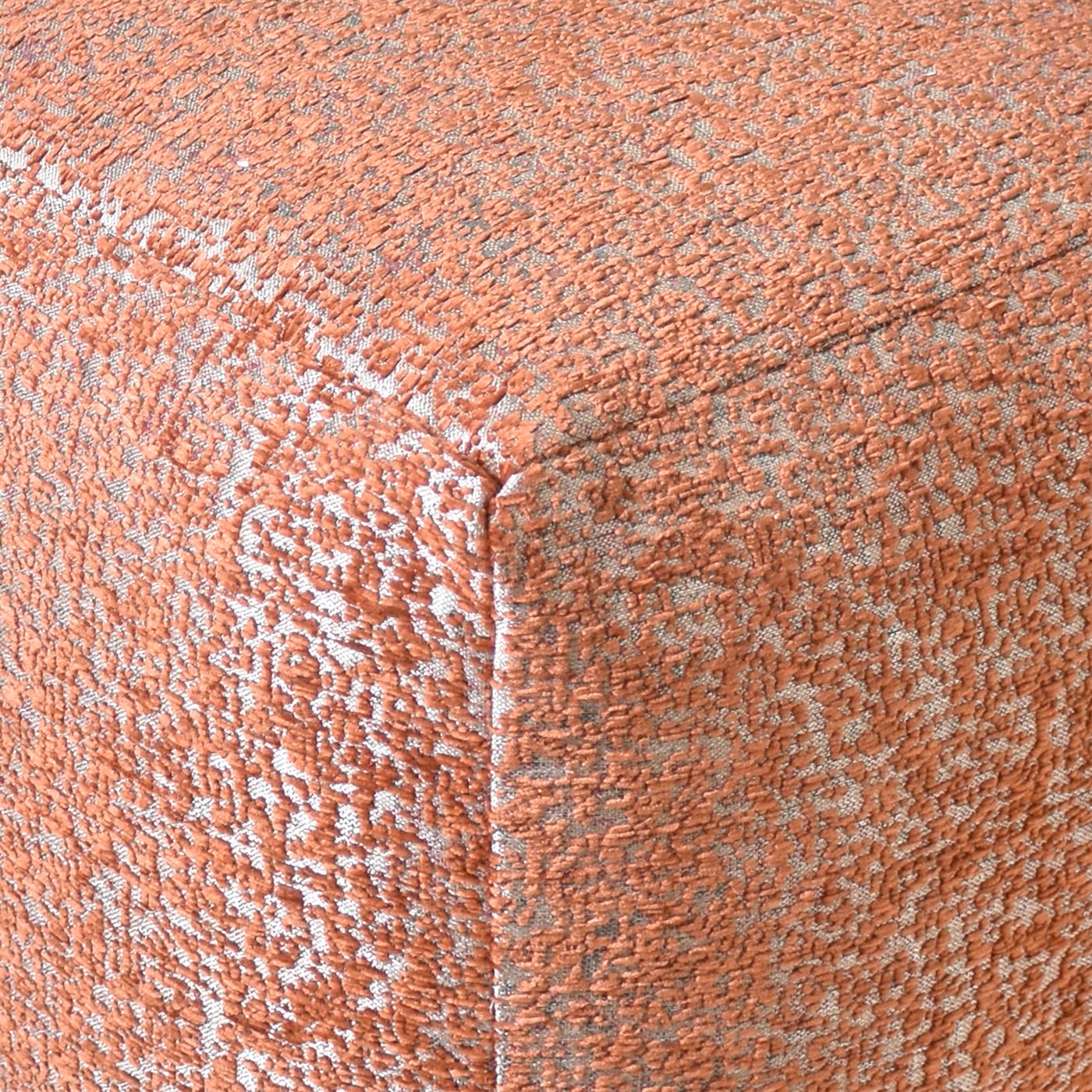 Kozani Pouf, Acrylic, Polyester, Terra, Jaquard Durry, Flat Weave