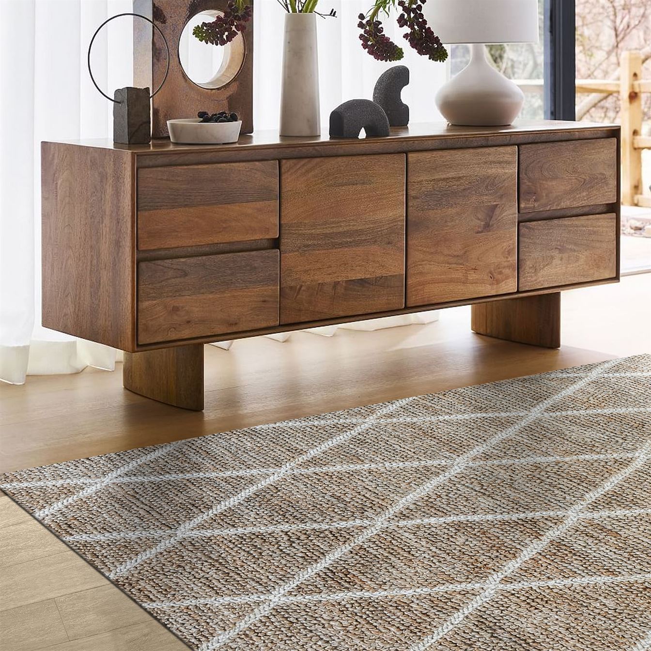 Area Rug, Bedroom Rug, Living Room Rug, Living Area Rug, Indian Rug, Office Carpet, Office Rug, Shop Rug Online, Hemp,  Wool, Natural White,  Natural, Pitloom, All Loop, Geometrical