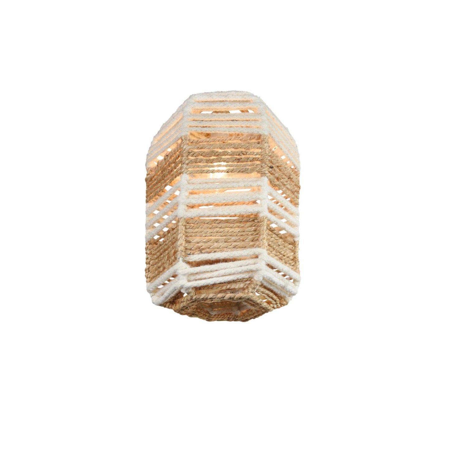 LEINSTER-II LAMP - NATURAL/IVORY - HAND MADE - JUTE/WOOL