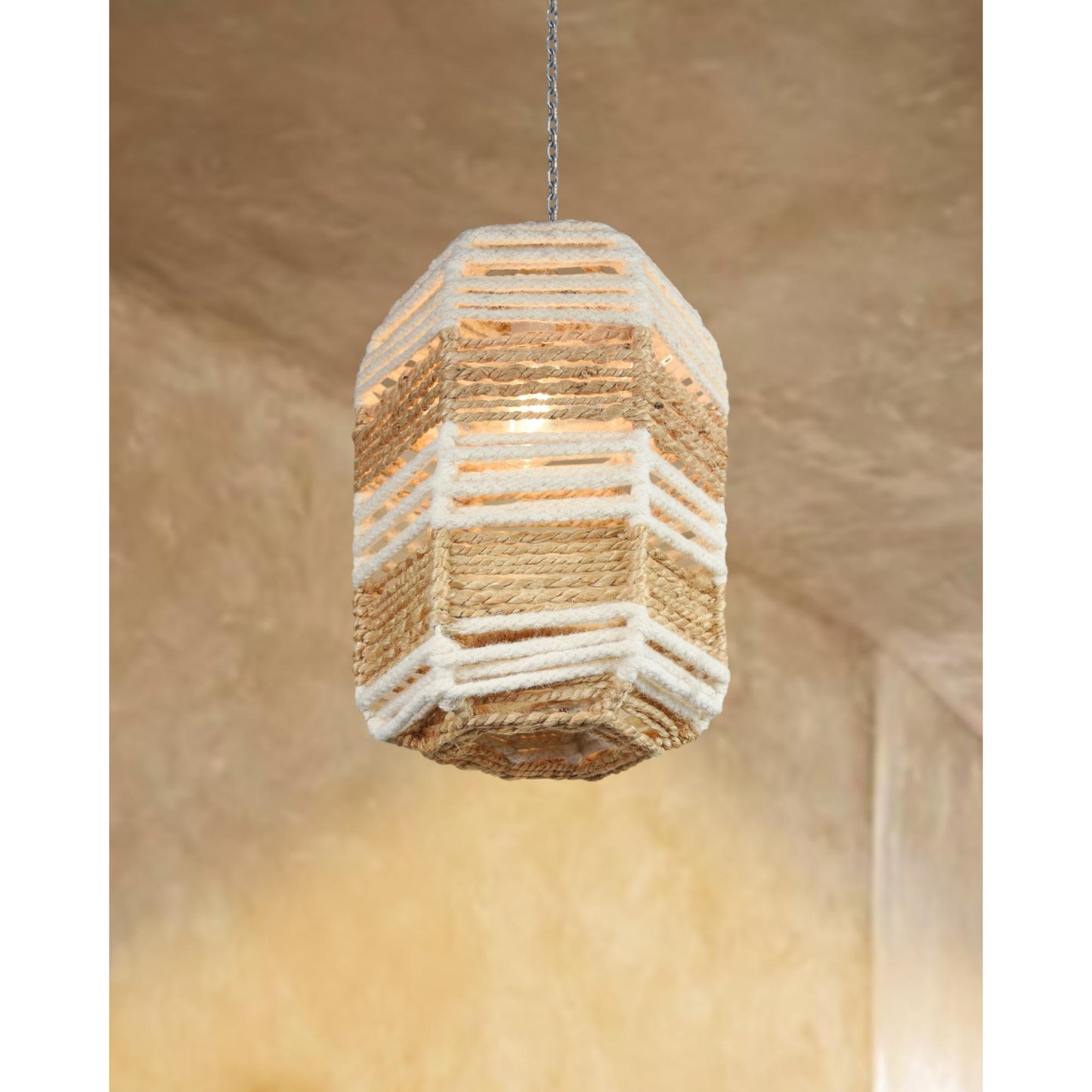LEINSTER-II LAMP - NATURAL/IVORY - HAND MADE - JUTE/WOOL