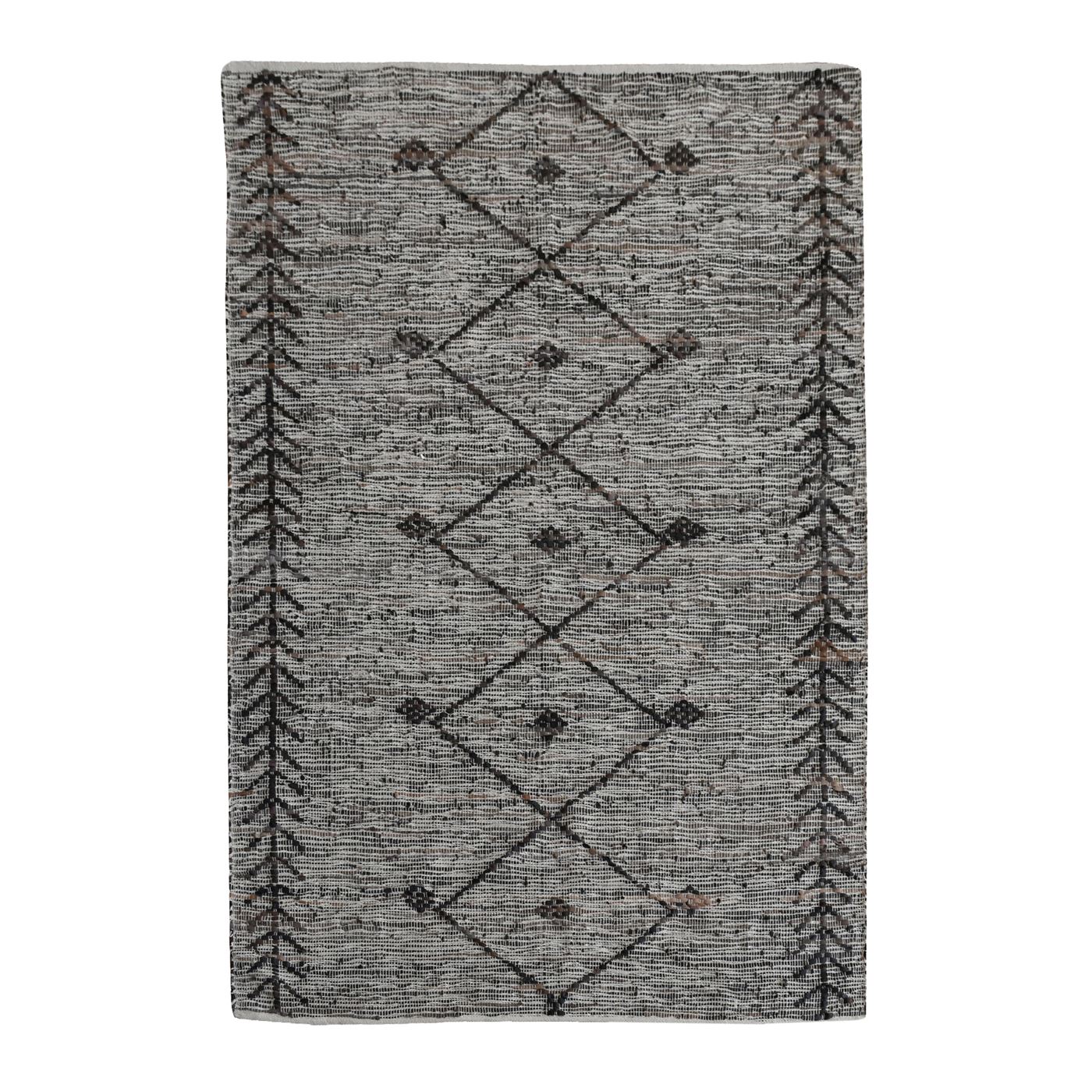 Area Rug, Bedroom Rug, Living Room Rug, Living Area Rug, Indian Rug, Office Carpet, Office Rug, Shop Rug Online, Leather, Brown, Pitloom, Flat Weave, Geometrical