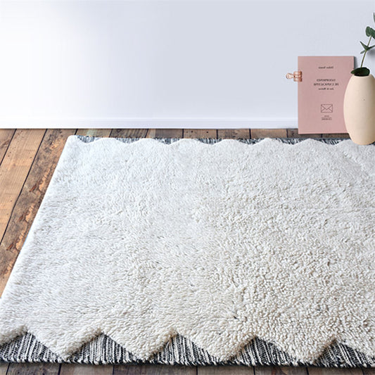 Area Rug, Bedroom Rug, Living Room Rug, Living Area Rug, Indian Rug, Office Carpet, Office Rug, Shop Rug Online, Wool, Natural White, Charcoal, Pitloom, All Cut, Plain Solid