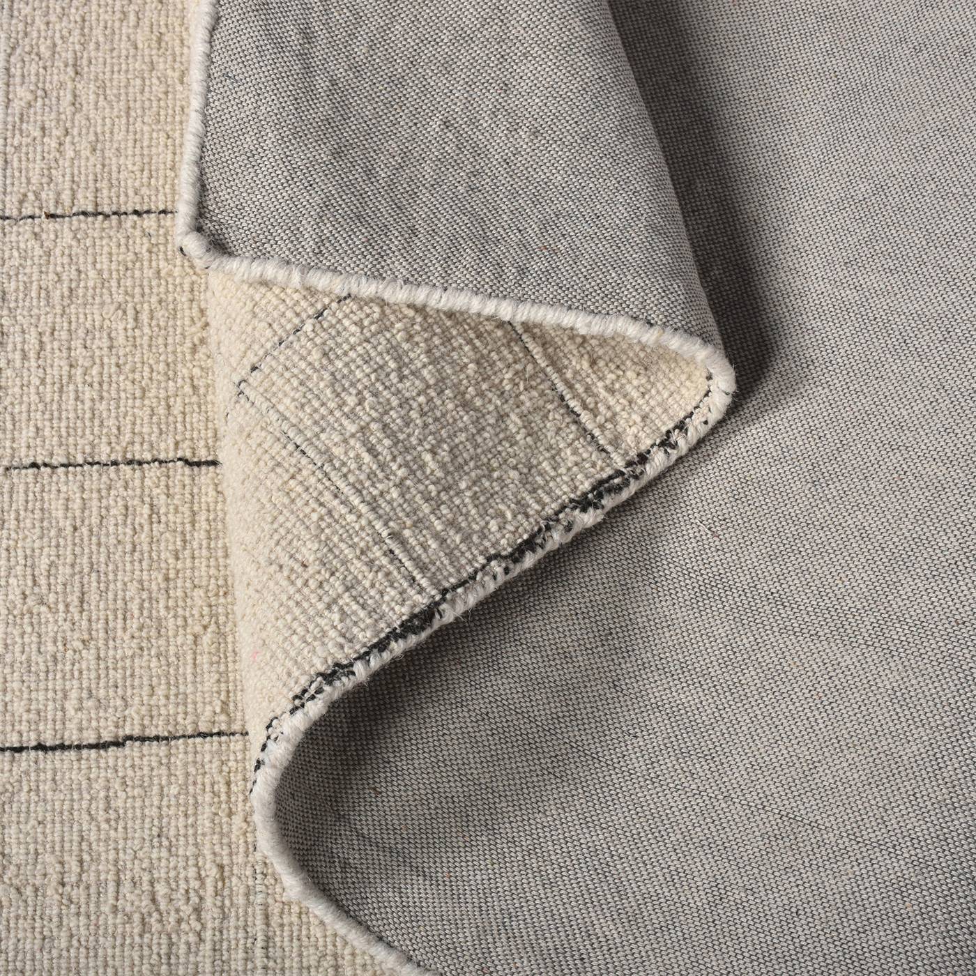 Area Rug, Bedroom Rug, Living Room Rug, Living Area Rug, Indian Rug, Office Carpet, Office Rug, Shop Rug Online, Natural White, Charcoal, Wool, Hand Woven, Handwoven, All Loop, Geometric