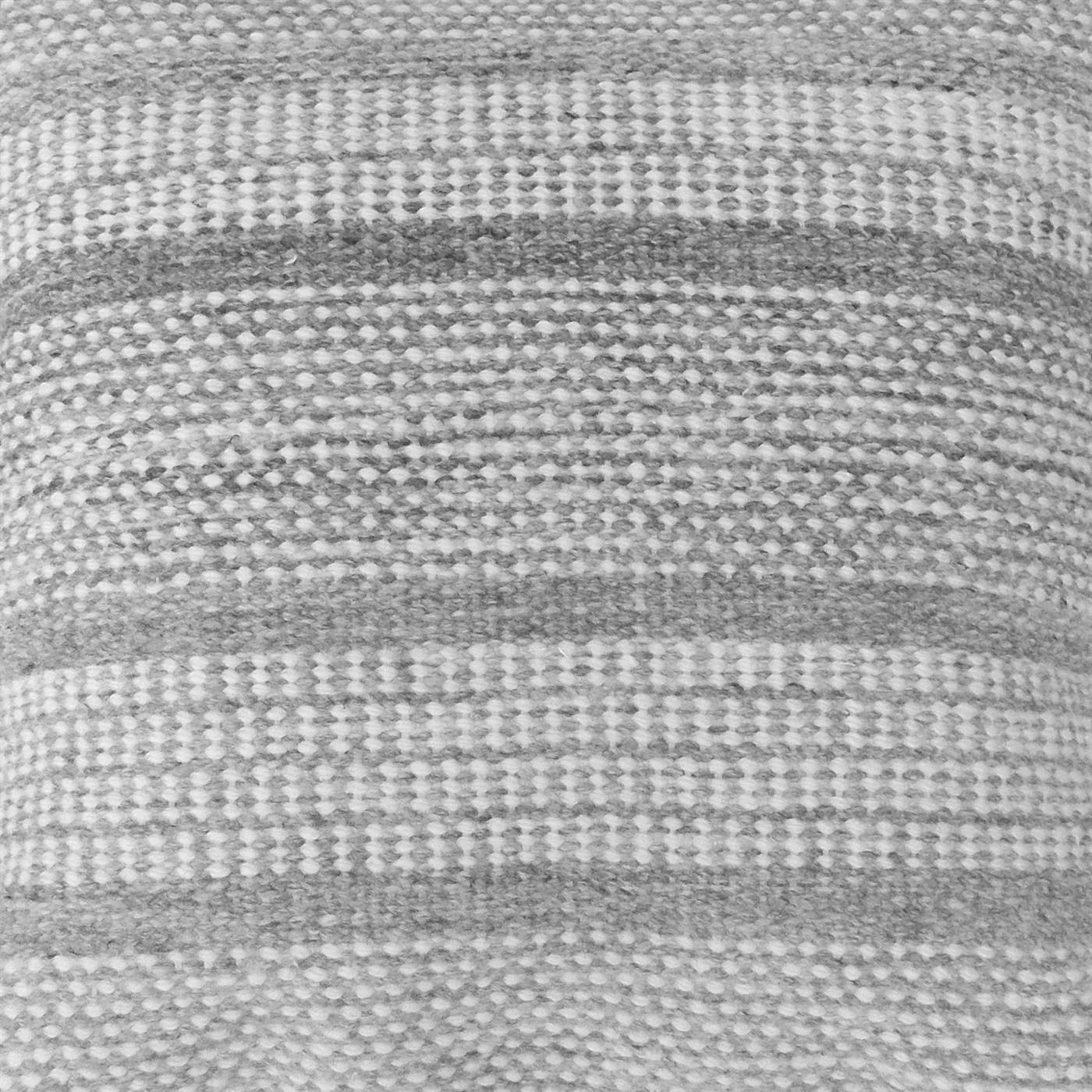 Lodz Cushion, 45x45 cm, Natural White, Grey, PET, Hand Woven, Pitloom, Flat Weave