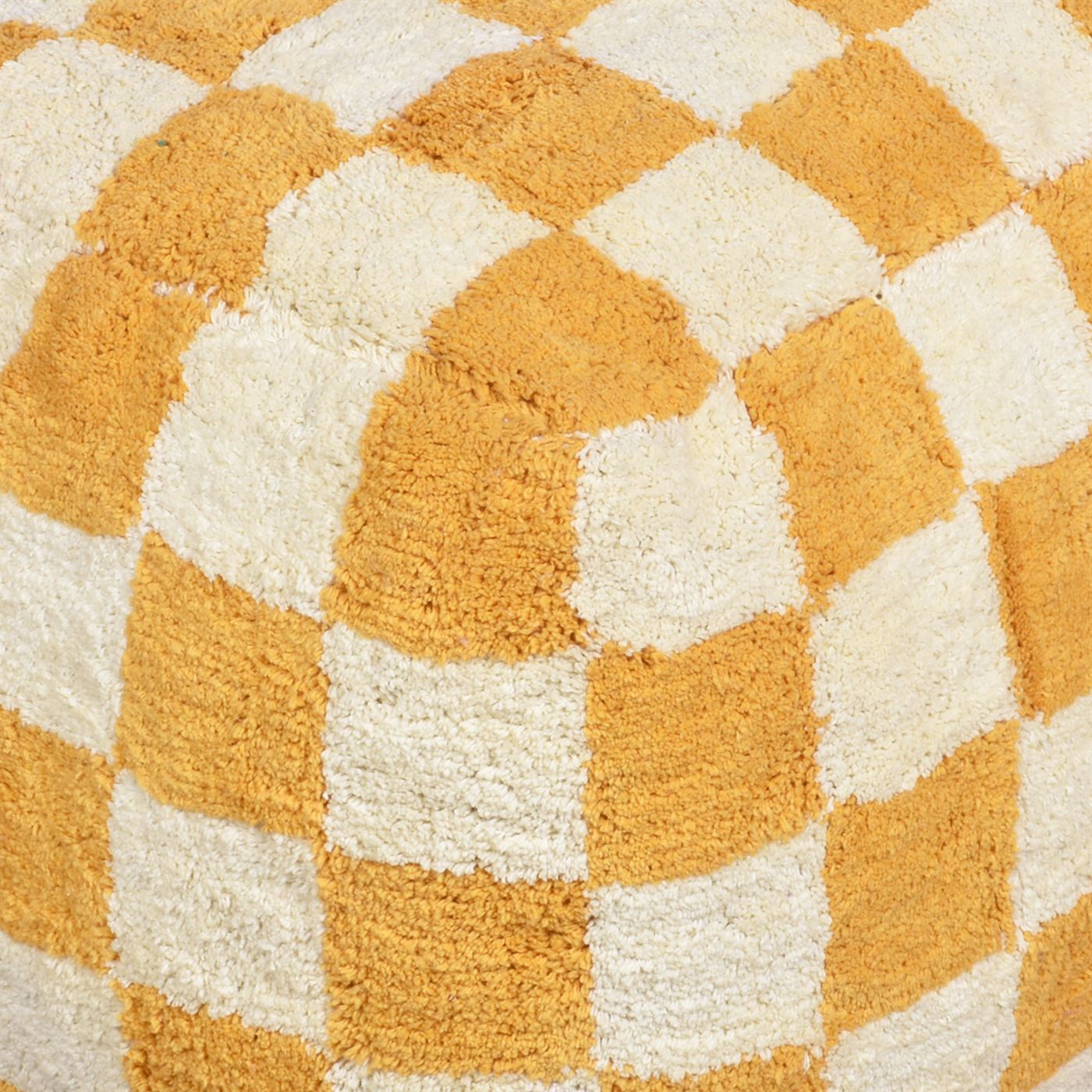 Lufkin Pouf, Cotton, Yellow, Bm Sn, All Cut