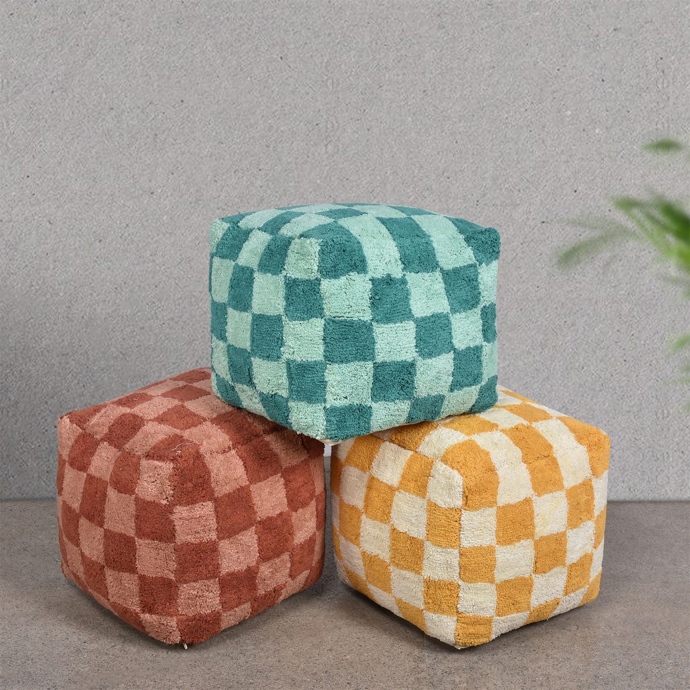 Lufkin Pouf, Cotton, Bm Sn, All Cut