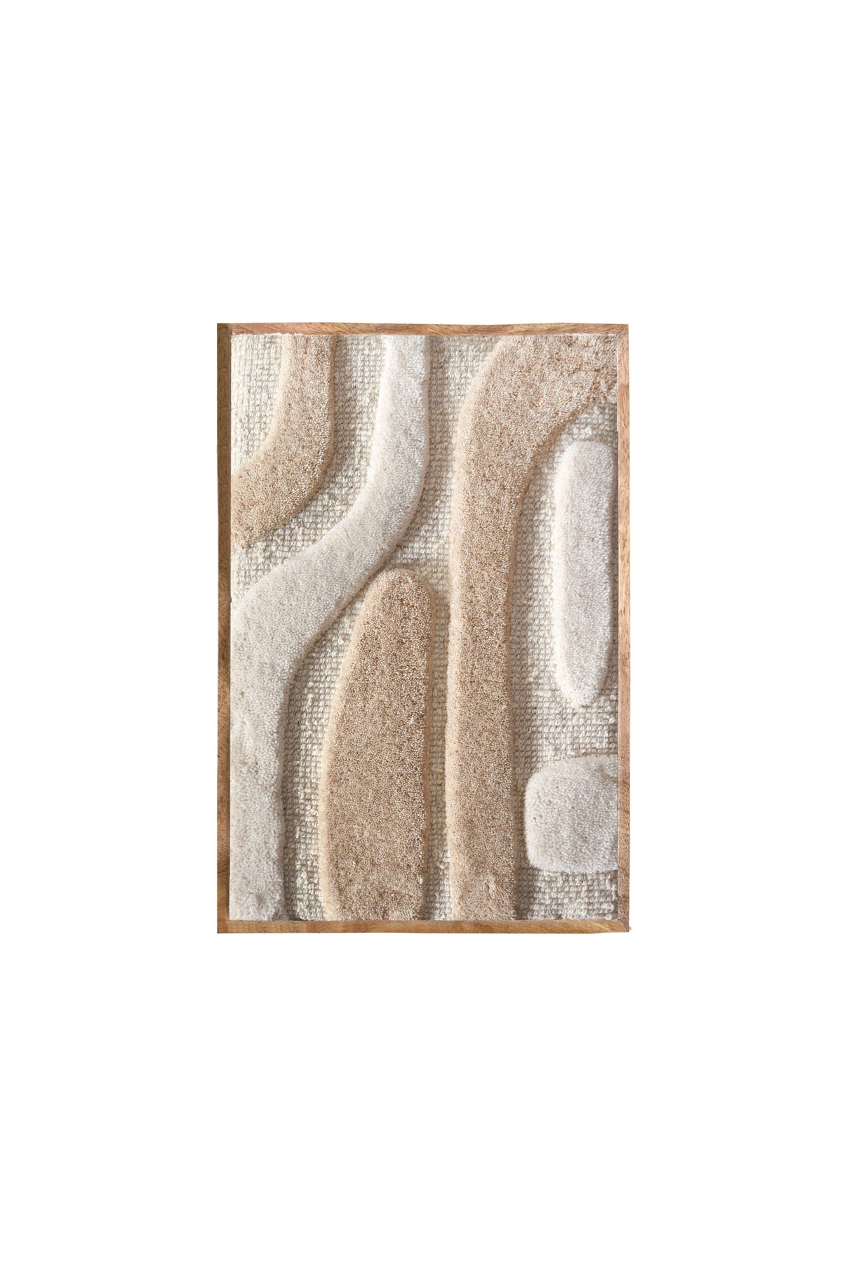 LUXEN WALL ART AND TENERA WALL ART - IVORY/LIGHT BEIGE - HAND TUFTED - WOOL & WOOD FRAME