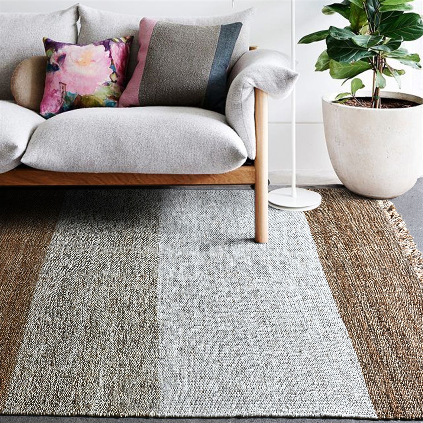 Area Rug, Bedroom Rug, Living Room Rug, Living Area Rug, Indian Rug, Office Carpet, Office Rug, Shop Rug Online, Hemp, Wool, Natural, Natural White, Jaquard Durry, Flat Weave, Intricate