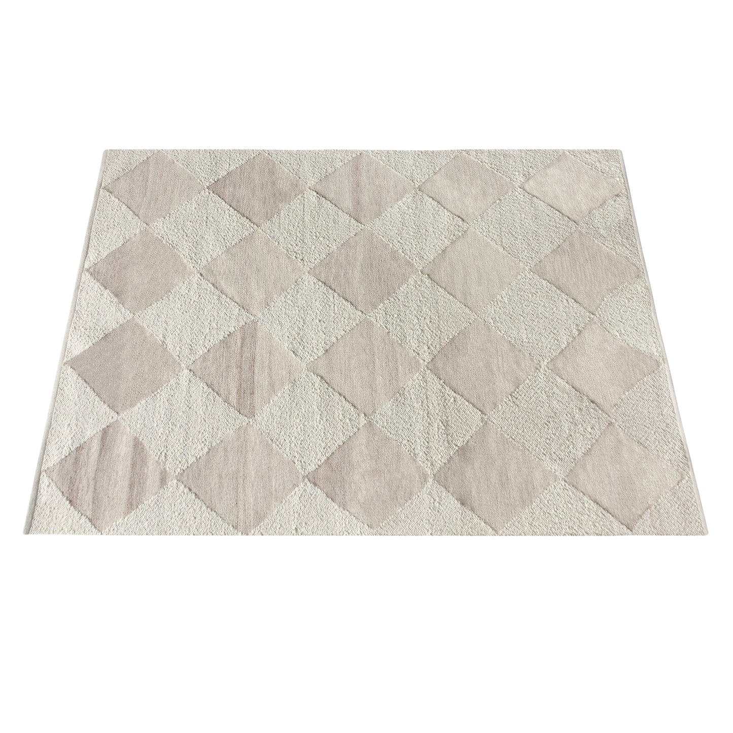 MOLOPO RUG - IVORY/BEIGE - WOOL/PET