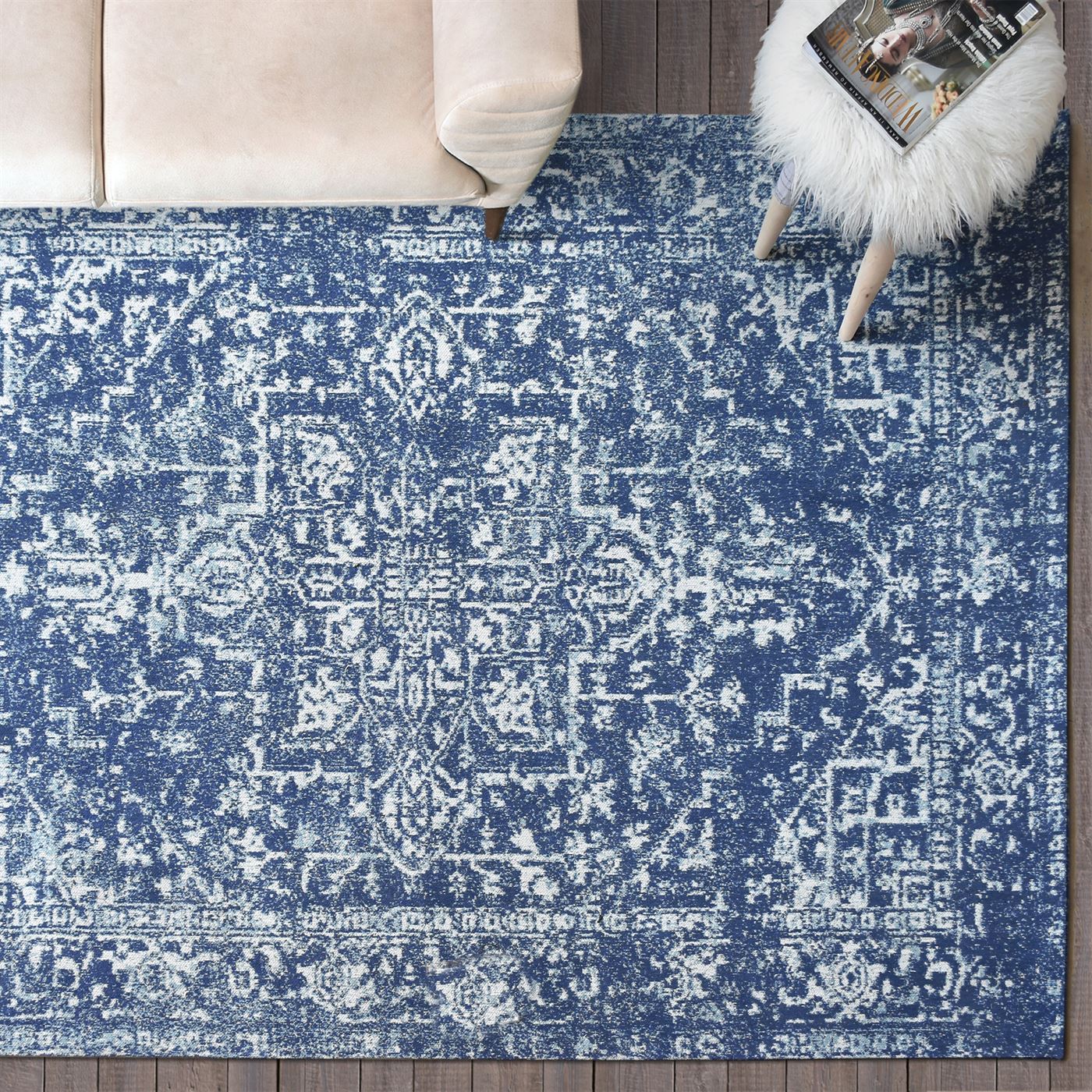 "Area Rug, Bedroom Rug, Living Room Rug, Living Area Rug, Indian Rug, Office Carpet, Office Rug, Shop Rug Online, Cotton Chenille , Blue, , Oriental"