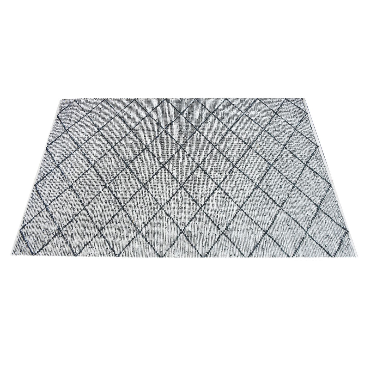 Area Rug, Bedroom Rug, Living Room Rug, Living Area Rug, Indian Rug, Office Carpet, Office Rug, Shop Rug Online, Leather, Grey, Pitloom, Flat Weave, Geometrical