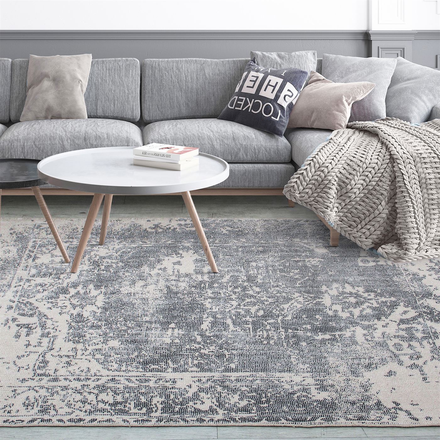 Area Rug, Bedroom Rug, Living Room Rug, Living Area Rug, Indian Rug, Office Carpet, Office Rug, Shop Rug Online, Wool, Cotton, Grey, Natural White, Bm Fn, All Cut, Textured