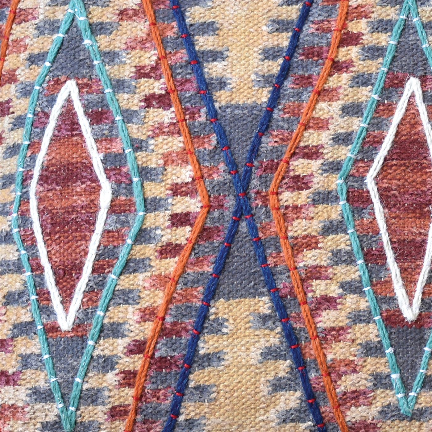 Myers Pillow, Cotton, Wool, Multi